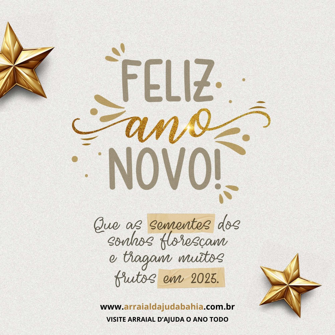 Enfim, mais um ano termina e nossas mentes e os nossos corações hão de estar preparados para o alcance de novas conquistas. Vem nascendo um novo ano. A cada nova caminhada, algo de novo resplandece em nós, assim como o sol surpreende, único, em cada manhã. #arraialdajudabahiabrasil