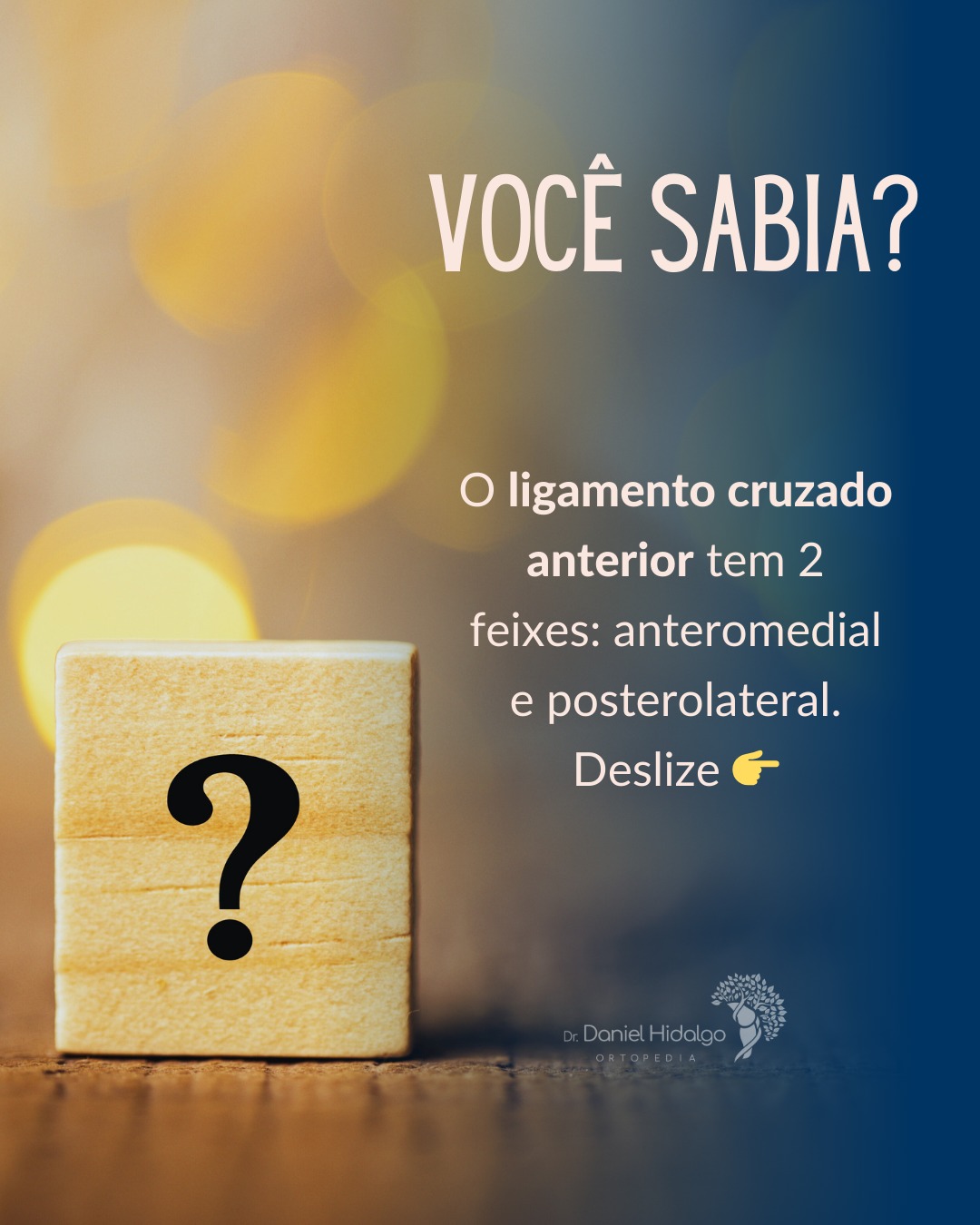 🦵O ligamento cruzado anterior (LCA) é essencial para a estabilidade do joelho, especialmente em movimentos de rotação e mudanças bruscas de direção. Lesões nesse ligamento são comuns em esportes de alto impacto, como artes marciais e futebol. Fique atento aos sinais: estalo no momento da torção, inchaço e sensação de falseio.
Quer saber mais?
Comente aqui! ⬇️
Dr. Daniel Hidalgo - Médico Ortopedista
CRM-SP 137.057 | RQE 41.112
Membro da Sociedade Brasileira de Ortopedia e Traumatologia (SBOT)
Membro da Sociedade Brasileira de Cirurgia do Joelho (SBCJ)
#Ortopedia #LCA #Joelho #Esporte