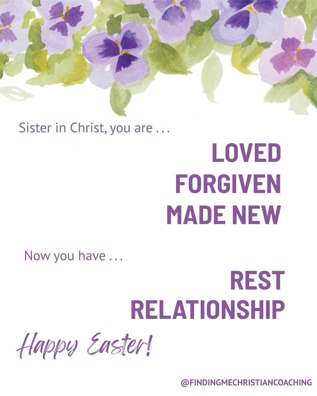The Resurrection is proof that God desires a relationship with you! ✝
Because HE LIVES, we can face today. 💜✝🌷
"He was raised to life for our justification."
Romans 4:25
Happy Easter 2025!
#christianlifecoachforwomen #Christianenneagramcoach #Easter2025 #lifeinChrist #relationship #rest #loved #forgiven #madenew #Romans4v25 #2Corinthians5v17 #Helives #John10v10 #childofGod #identityinChrist #BatonRougelifecoach #BatonRougeEnneagramcoach #personalgrowth