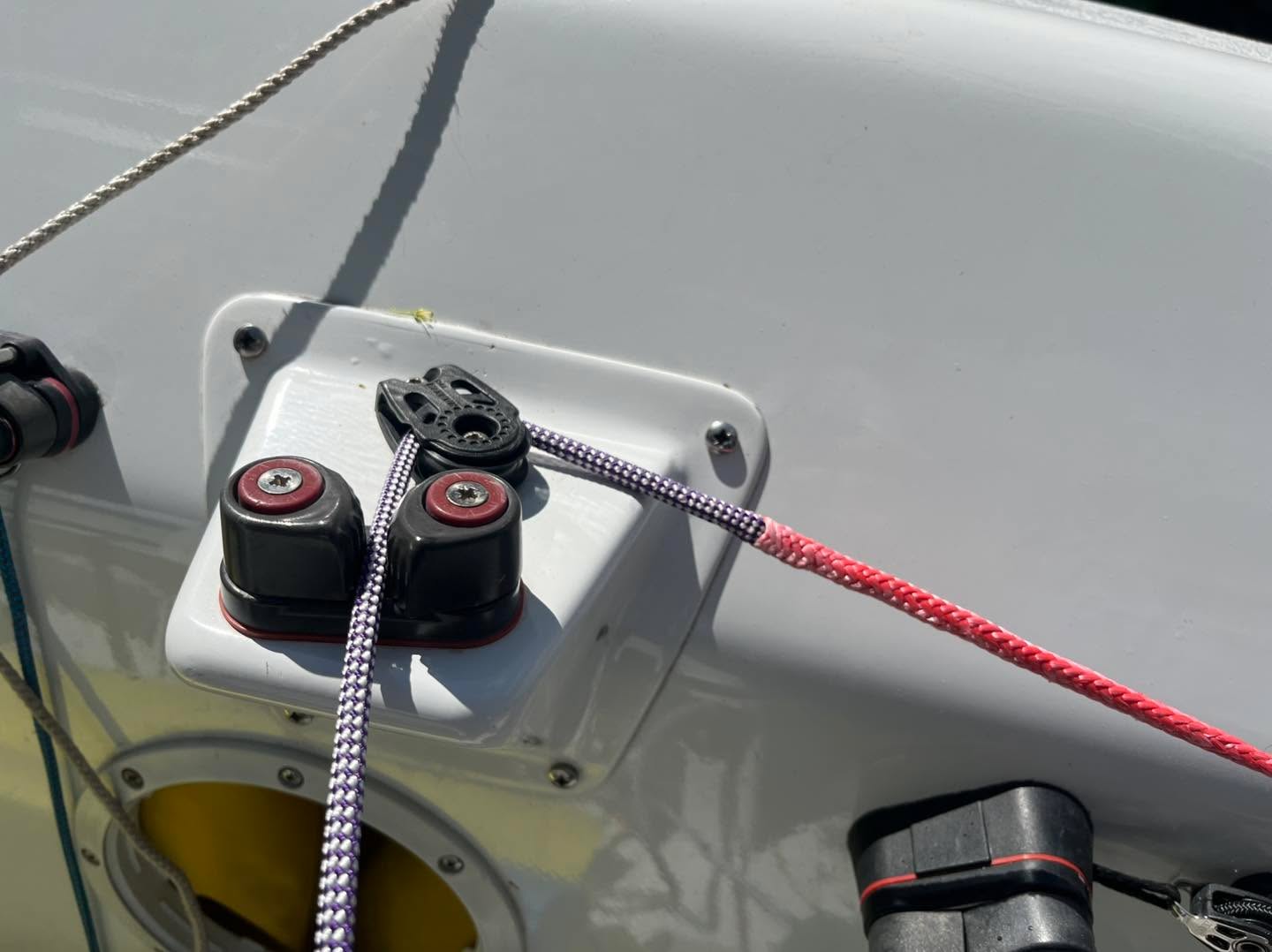 Flying Fifteen keelboat- now available are toestraps, padded boom and rudder bags, tapered jib and spinnaker sheets, mainsheet and control line as well as covers of course!