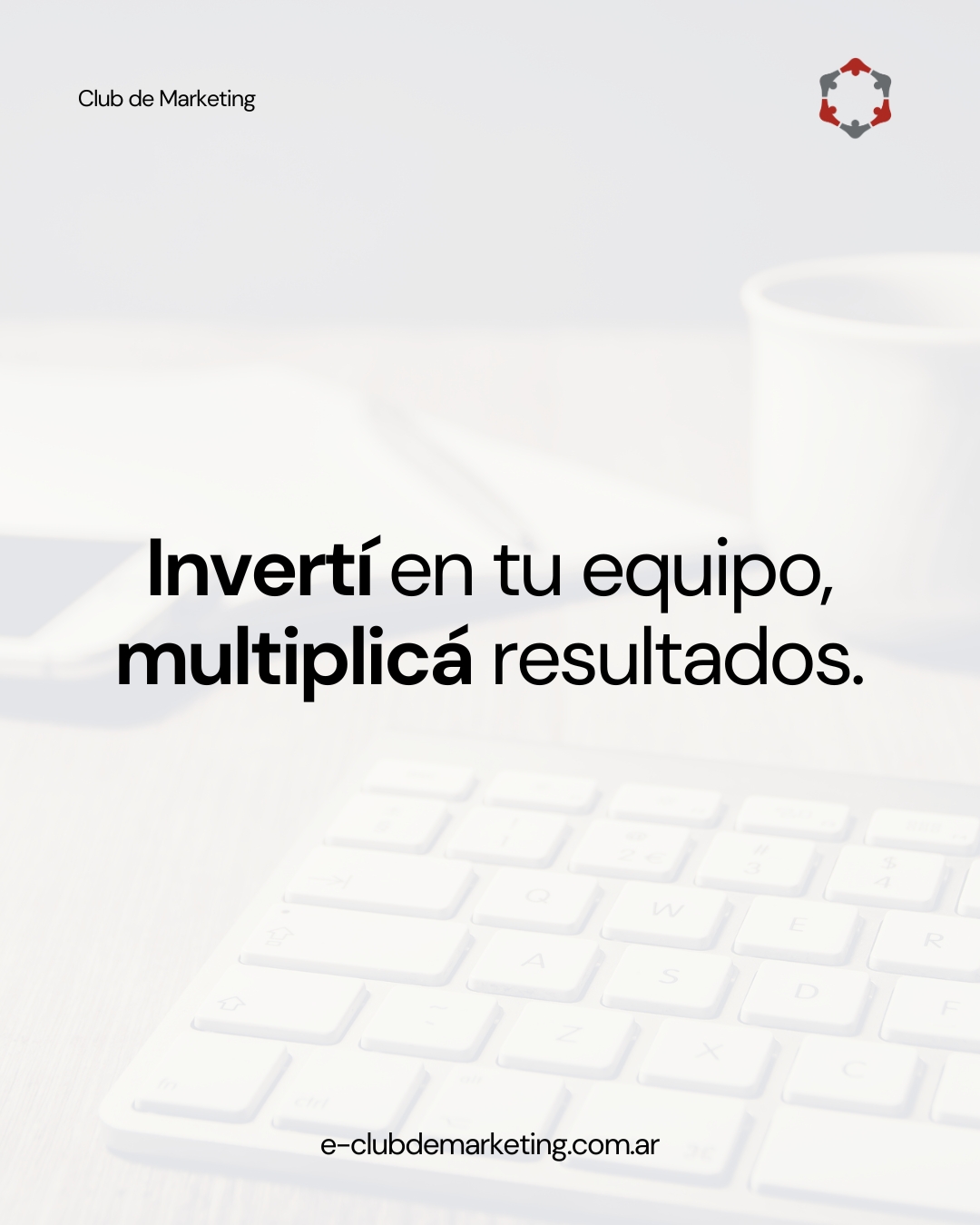 📢 Tu equipo preparado para los desafíos del 2025 🚀
Contamos con un plan de formación a tu medida.
Nuestro propósito es dejar capacidad instalada de bunas prácticas y un equipo más capacitado, motivado y productivo.
✅ Nuestros cursos son personalizados para empresas en formato online y/o presencial.
Marketing, ventas, atención, negociación, coaching, experiencia del cliente, manejo del tiempo y muchos temas más que podrás ver en nuestra página web: https://www.e-clubdemarketing.com.ar/in-company
Al contratar el plan de 4 o 6 capacitaciones 2025, accedés sin cargo a la realización de un mistery shopper online, encuesta pre-curso y una encuesta de satisfacción luego del entrenamiento. Todo con su correspondiente informe. Podés utilizar los cursos en todo el 2025.
💡 Invertí en lo que más importa, la gente.
Más de 25 años nos avalan:
✅ Equipos más eficientes
✅ Más innovación y competitividad
✅ Mejor servicio al cliente
🚀 ¡Que el crecimiento no se detenga! Escribinos y realizamos una cotización acorde a tus necesidades.
📩 Consultanos.
