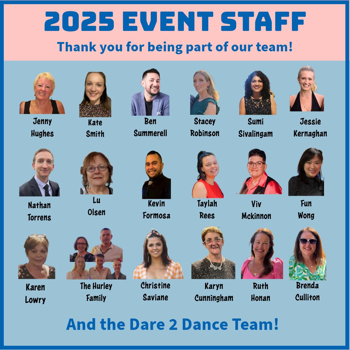 🌟 Meet the Event Staff of SSLDC 2025! 🌟
We are so excited to introduce the amazing event staff who are working hard behind the scenes to bring you an unforgettable experience at the 2025 Southern State Linedancing Championships! 🙌
From admin to evenr coordination, from judging to MC – this dedicated team is here to ensure everything runs smoothly and that you have the best time possible! 💯
Let’s give a big round of applause to all our event staff for their hard work and commitment to making this year’s SSLDC a success! 👏
#SSLDC2025 #EventStaff #BehindTheScenes #Teamwork #ThankYou