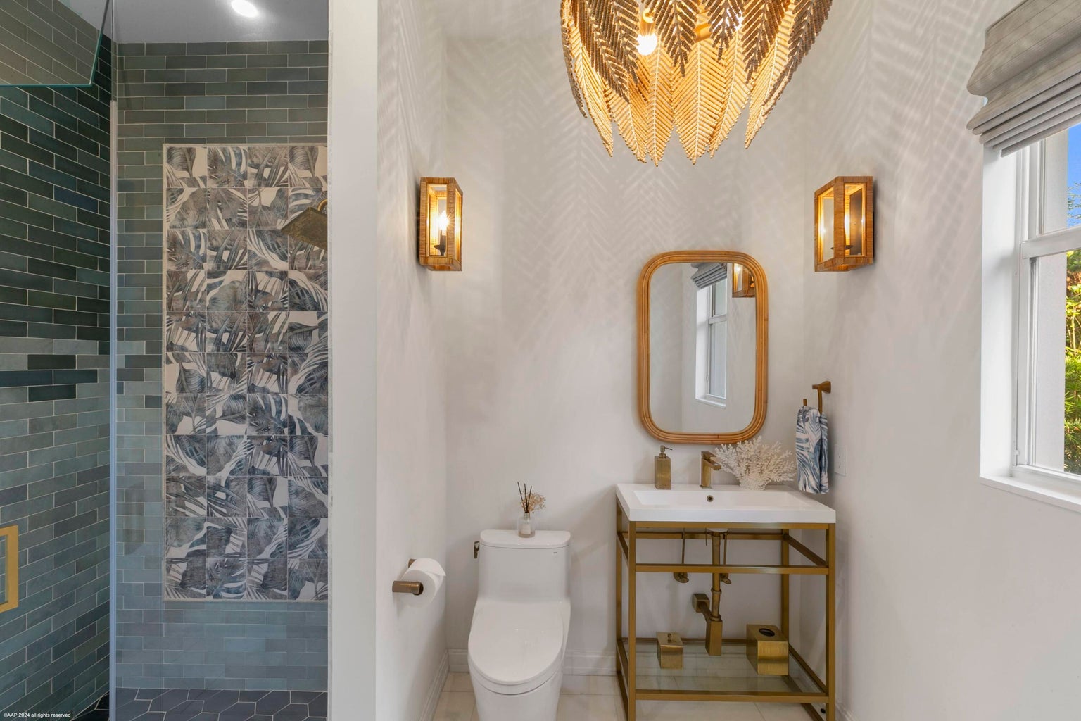 Setting the standard for cabana bathrooms 🩵🌴🐠 This design has been a showstopper throughout the years and one of my most liked posts. #palmbeachinteriors #HouseGoals #RealEstateGoals #CoastalLiving #wellingtonflorida #palmbeachcounty #LuxuryLiving #HomeSweetHome #InteriorDesign #InteriorStyling #palmbeachstyle #ForSale #EternalSummer #palmbeachdesign #DecoratorMagic #DecorLovers