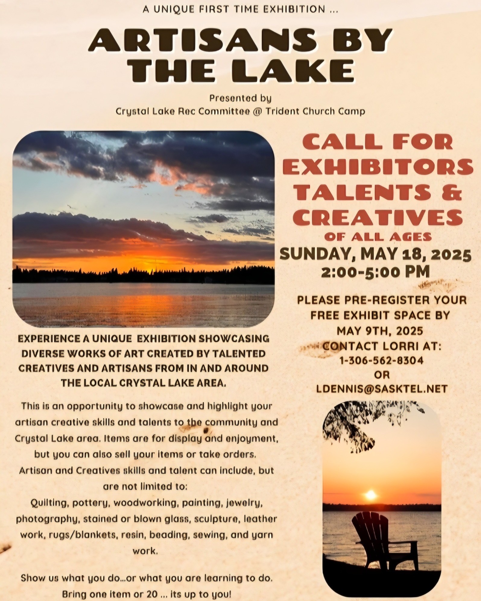 ๐ Mark your calendars! Join us at Artisans by the Lake on Sunday, May 18th, from 2-5 PM at Trident Church Camp! Howland's Honey will be there with delicious honey for tasting and sale, plus a beautiful selection of beeswax candles. Don't miss this special event showcasing talented artisans from the Crystal Lake area. We can't wait to see you there! ๐ฏ๐ฏ๏ธโจ