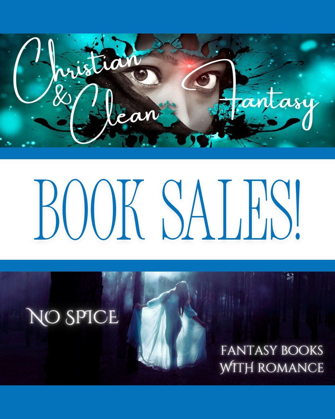 Like clean fantasy and/or fantasy with romance but no spice? These promos have got you covered.
Check out these book sale promos to grab some great new reads!
Christian & Clean Fantasy: https://books.bookfunnel.com/christiancleanfantasy/hb39jjcsn6
No Spice Fantasy with Romance: https://books.bookfunnel.com/fantasywithromanceapril2025/un3owqod73
Enjoy!