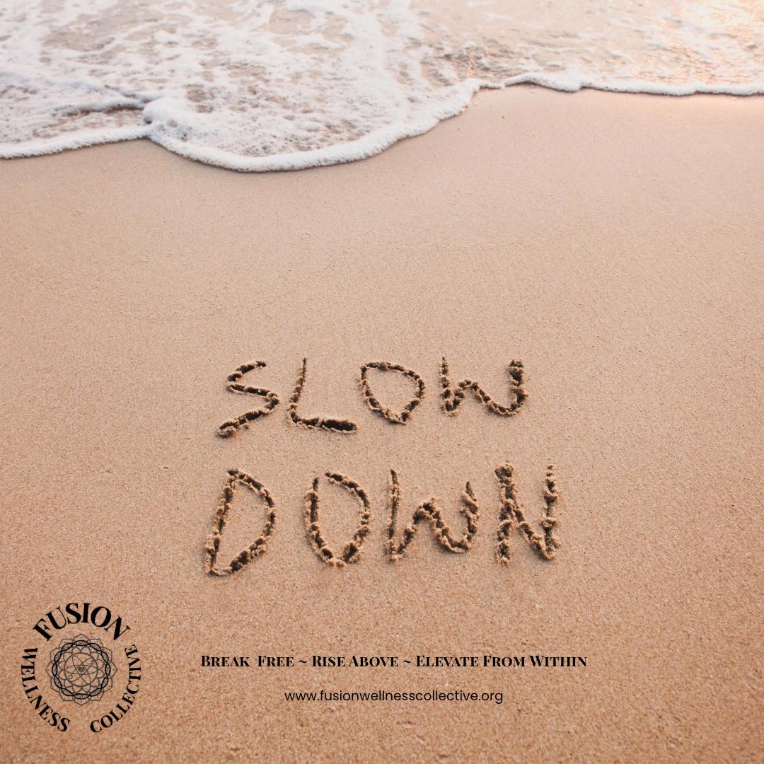 Have you been in that state where you cannot slow down, and even when you get the time to, your mind won’t allow it?
In my journey, I have tried to rush my healing - rush it to the point where I would give up because I wasn't seeing the progress fast enough - and that was frustrating.
What I decided to do was slowww downnnn and take a step back and reassess my life from a different point of view.
I know it is easier said than done but....
Don't allow yourself to get so caught up in the end in the reveal of your challenges put yourself in the moment in the now and give it grace move differently make changes to what is not adding positivity to your life.
When you take that step back from a different perception you see the view from a new set of eyes. That will help you calculate the next move to take. Ease yourself into it slowlllyyyy and you will see what each baby step brings you and it brings you closer to yourself in a world where everyone is trying to make it.
but you get to make yours.....
YOUR OWN
So here is to fresh view!
XOXO Sunshine
How do you need to slow down?
Where can you start?
Fusion Wellness Collective is here to help you START!
#FusionWellnessCollective #BreakFree #RiseAbove #ElevateFromWithin #NonProfit #501c3 #HealingJourney #FindYourTribe #slowdown