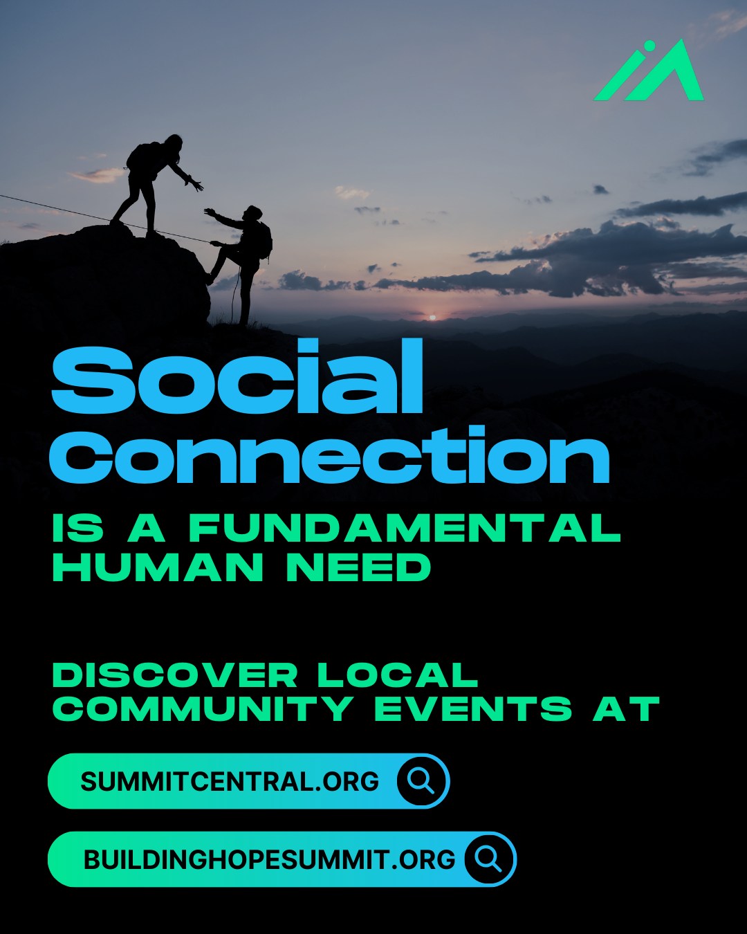 Addiction often thrives in isolation, but healing happens when we feel seen, supported, and valued. Research backs it up: people with strong connections and support systems are more likely to stay in recovery and less likely to relapse.
Whether it’s family, friends, support groups, or your community—connection saves lives. 💛
Let’s build a stronger community together.
Find local organizations and events at summitcentral.org and buildinghope.org
#iChooseMyFuture #RecoveryIsConnection #YouAreNotAlone #MentalHealthAwareness #HealingTogether #SupportMatters