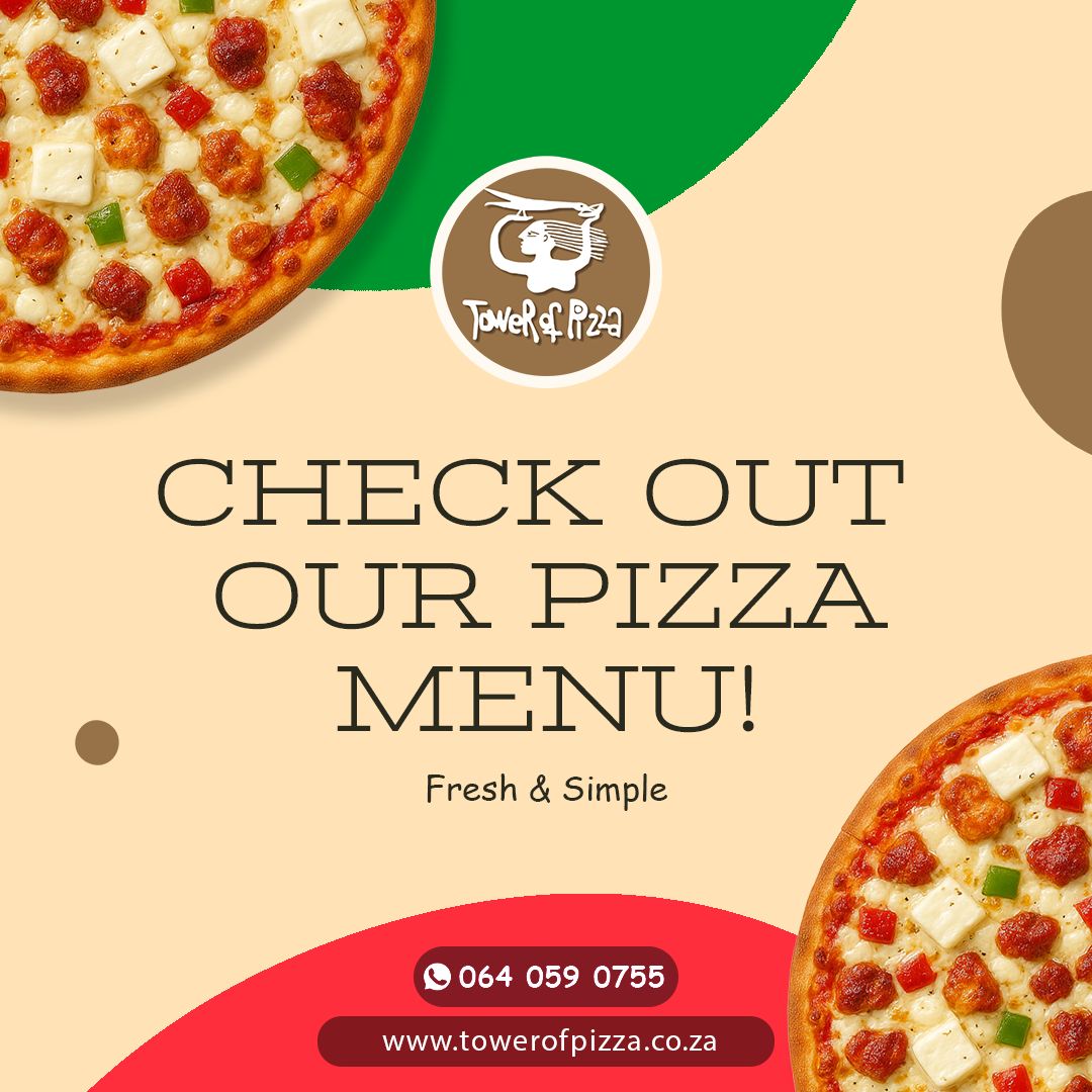 ๐ Get ready to fold, bite, and fall in love! Swipe โก to explore the full menu and let your stomach do the talking. Our pizzas are like a warm hug for your taste buds.
From the zesty Cannibal Cavern to the luxurious Sungubala, every slice packs a flavour punch. ๐ง๐ถ Craving something cheesy? Dive into our Three Cheese pizza or go wild with our adventurous Dragon's Peak! ๐โจ
Whether you're a meat lover or a veggie enthusiast, we've got your cravings covered.
#TowerOfPizza #PizzaParty #PizzaLove #MenuReveal #FlavourExplosion #FoodieHeaven #CheeseLovers #PizzaNight #Drakensberg