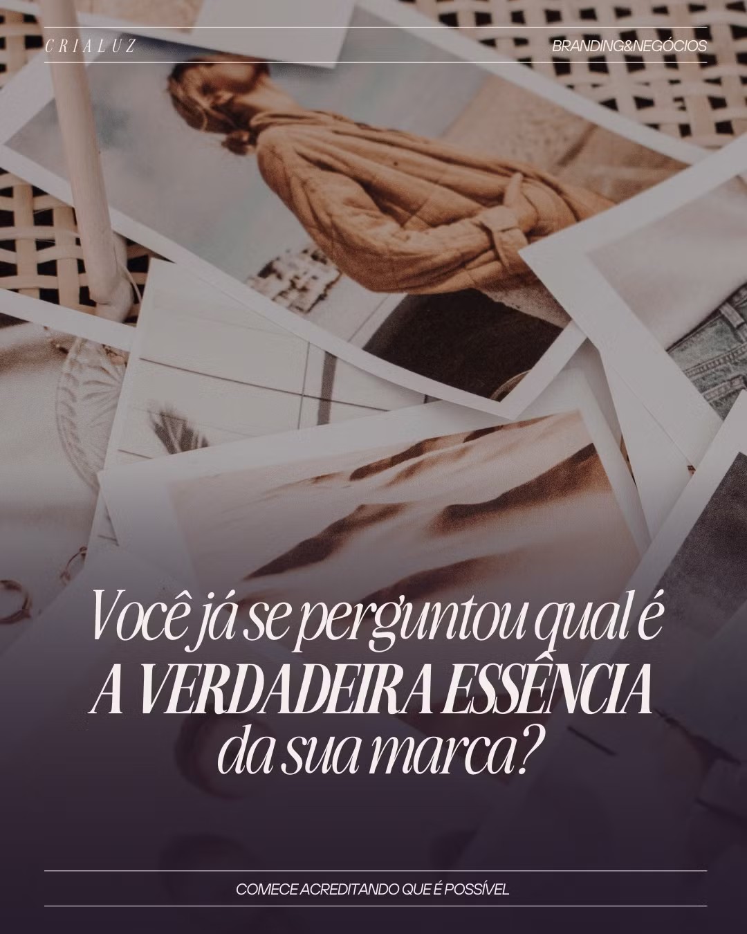 Se você sente que sua marca ainda não expressa quem você realmente é, talvez seja hora de olhar para dentro e redescobrir sua essência.
Comente ‘quero redescobrir’ e vamos te chamar no direct para conversar sobre como alinhar sua marca ao que é mais verdadeiro para você.
