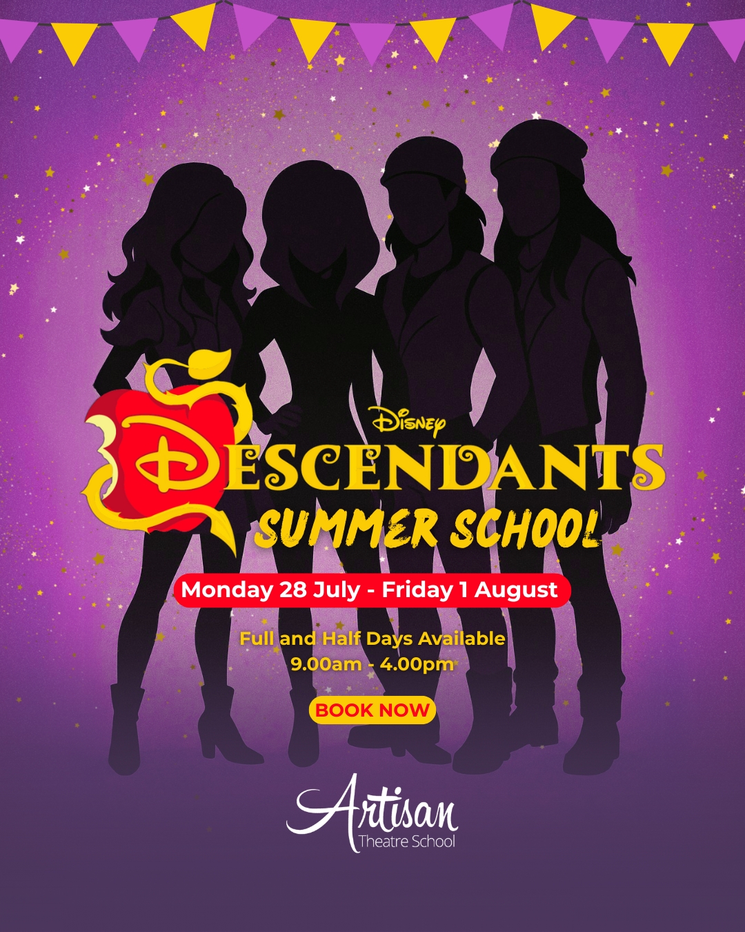 🎭✨ Summer School 2025 is here!
Join us for a magical week of singing, dancing and drama at our Disney Descendants–themed summer school, running in Southampton and Highcliffe.
🌟 Put on a show in just one week
👯♀️ Make lifelong friends
🎨 Be part of our creative, supportive Artisan family
We’ve got full day and half day options available for ages 4–16yrs, perfect for every young performer!
📩 DM us or email the office to find out more and secure your spot.
Full details (including pricing and locations) available on booking – but spaces fill fast, so don’t wait!
#ArtisanSummerSchool #DisneyDescendants #YouthTheatre #PerformingArts #SummerFun #SouthbourneKids #SouthamptonEvents #ArtisanTheatreSchool
