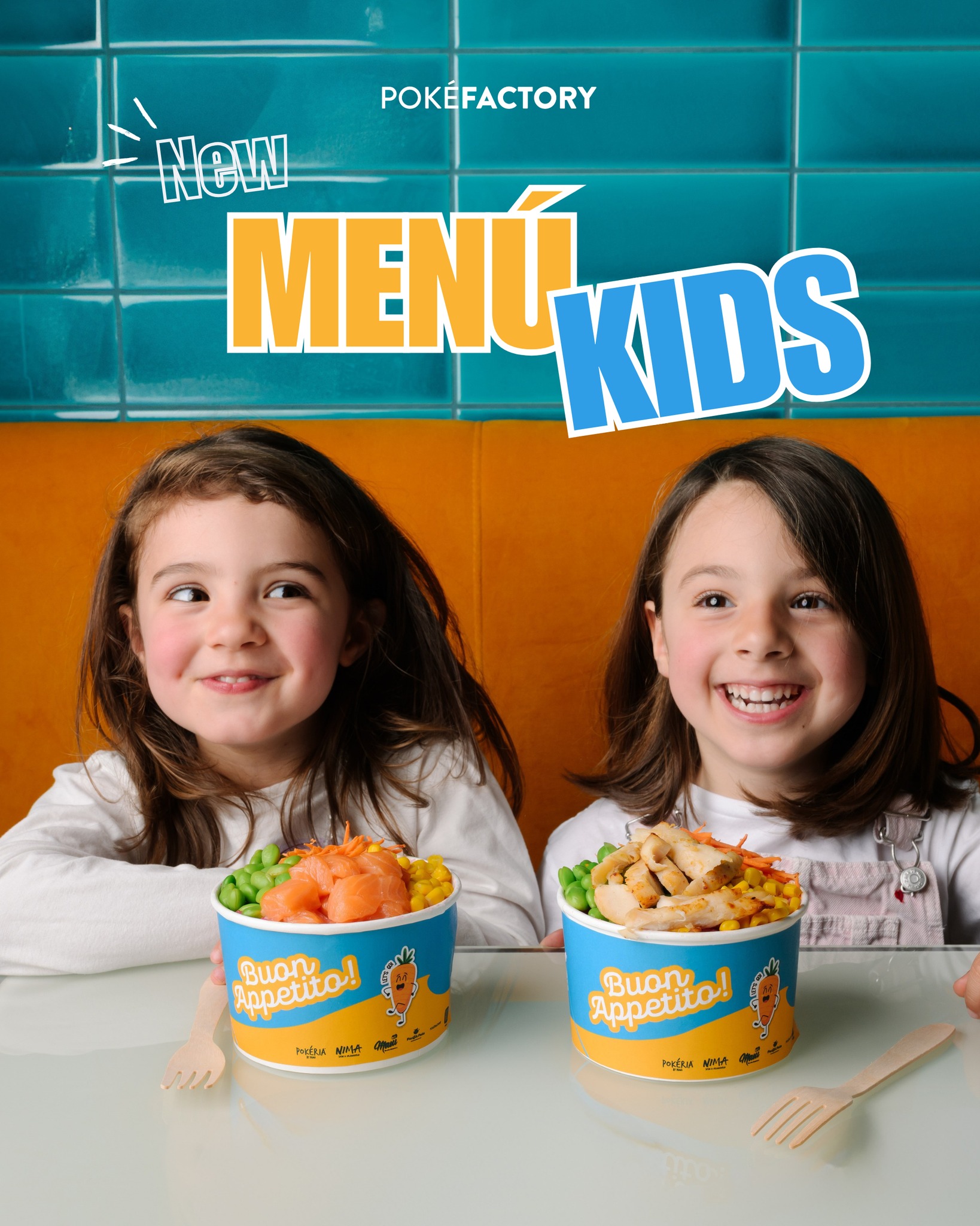 Da Poké Factory è arrivato il MENÚ KIDS! Un menù inedito pensato per i più piccoli 🌈
Il menù, equilibrato e completo, include:
- Una gustosissima Bowl Snack a base di pollo o salmone 🍗🐟
- Un divertentissimo Mochi Blu 💙
- Acqua fresca 💧
🌟 E non è tutto! Ogni menù viene servito all’interno
di una divertentissima box gioco che trasformerà
ogni pasto in un’avventura indimenticabile.
Scopri i menù kids in tutti i nostri store oppure
ordinali tramite la nostra App 📲
#menukids #novità #pokefactory