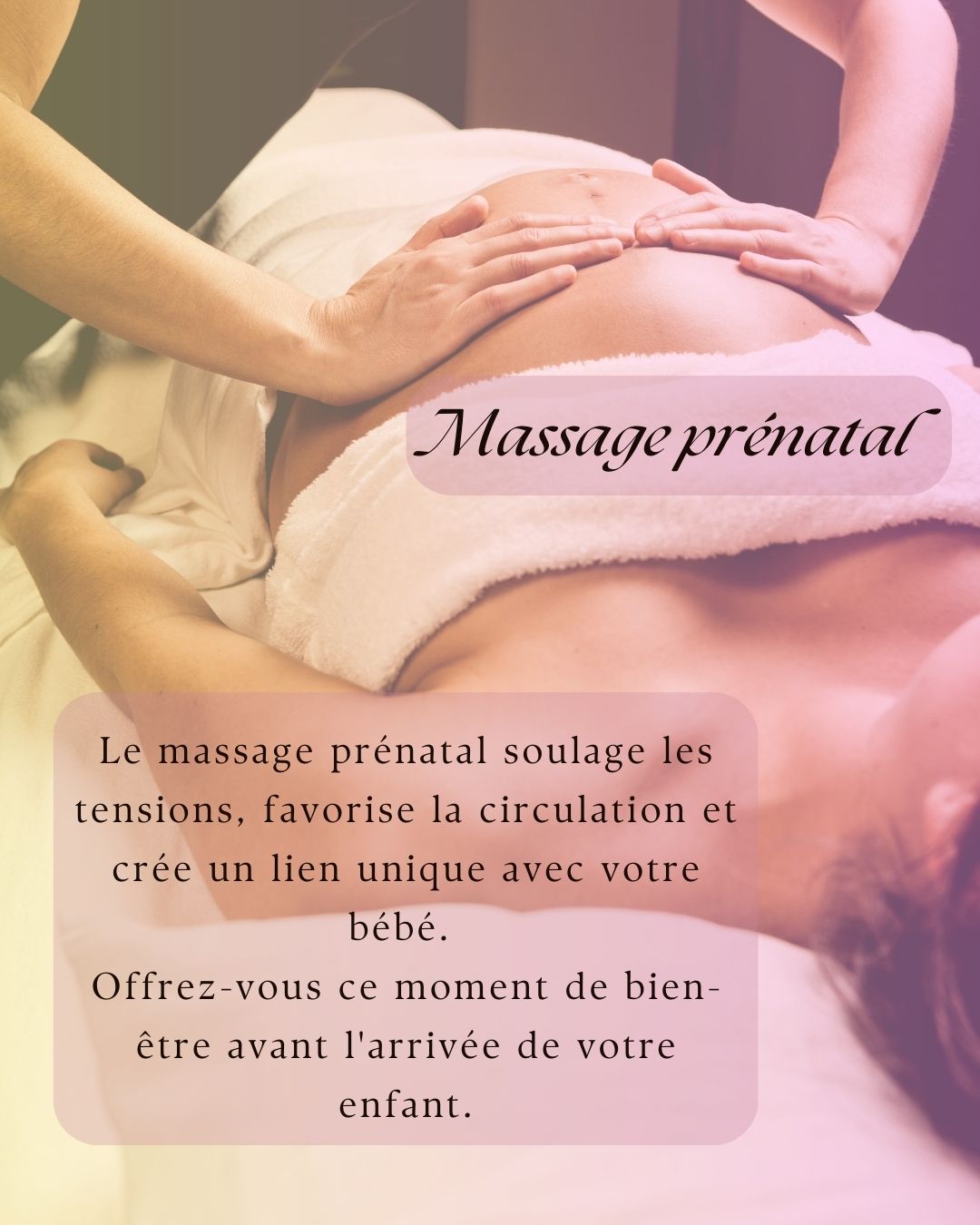 ✨ Et si vous faisiez une pause, rien que pour vous… et votre bébé ?
Le massage prénatal est bien plus qu’un moment de détente : c’est une vraie bulle de douceur dans laquelle votre corps, souvent sollicité pendant la grossesse, peut se relâcher, se régénérer, s’ancrer.
💆♀️ Il aide à soulager les douleurs lombaires, les tensions dans les épaules, les jambes lourdes, et favorise une meilleure circulation sanguine.
💖 Mais c’est aussi un moment privilégié de connexion avec votre bébé, dans le calme et la conscience corporelle.
🪷 Dans mon accompagnement, je vous propose un massage adapté à chaque trimestre, doux, sécurisant et enveloppant, pour vous reconnecter à vous-même… et à la vie qui grandit en vous.
📩 DM pour réserver (ou offrir!) votre moment cocon
#GrossesseÉpanouie #AccouchementSerein #fetedesmeres #maman974 #pausemaman #Maternité #grossesse #grossesse2025 #massageprenatal