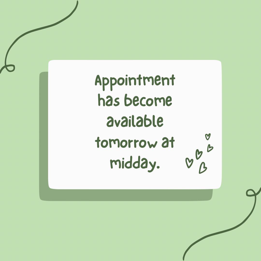 Hi, please send me a message on my IG or FB account if you want to grab this last minute cancellation xx
#appointment #grab #reflexology #indianheadmassage #facialreflexolgy#reflexologyhampshire #altonhampshire#northhampshire #purealton