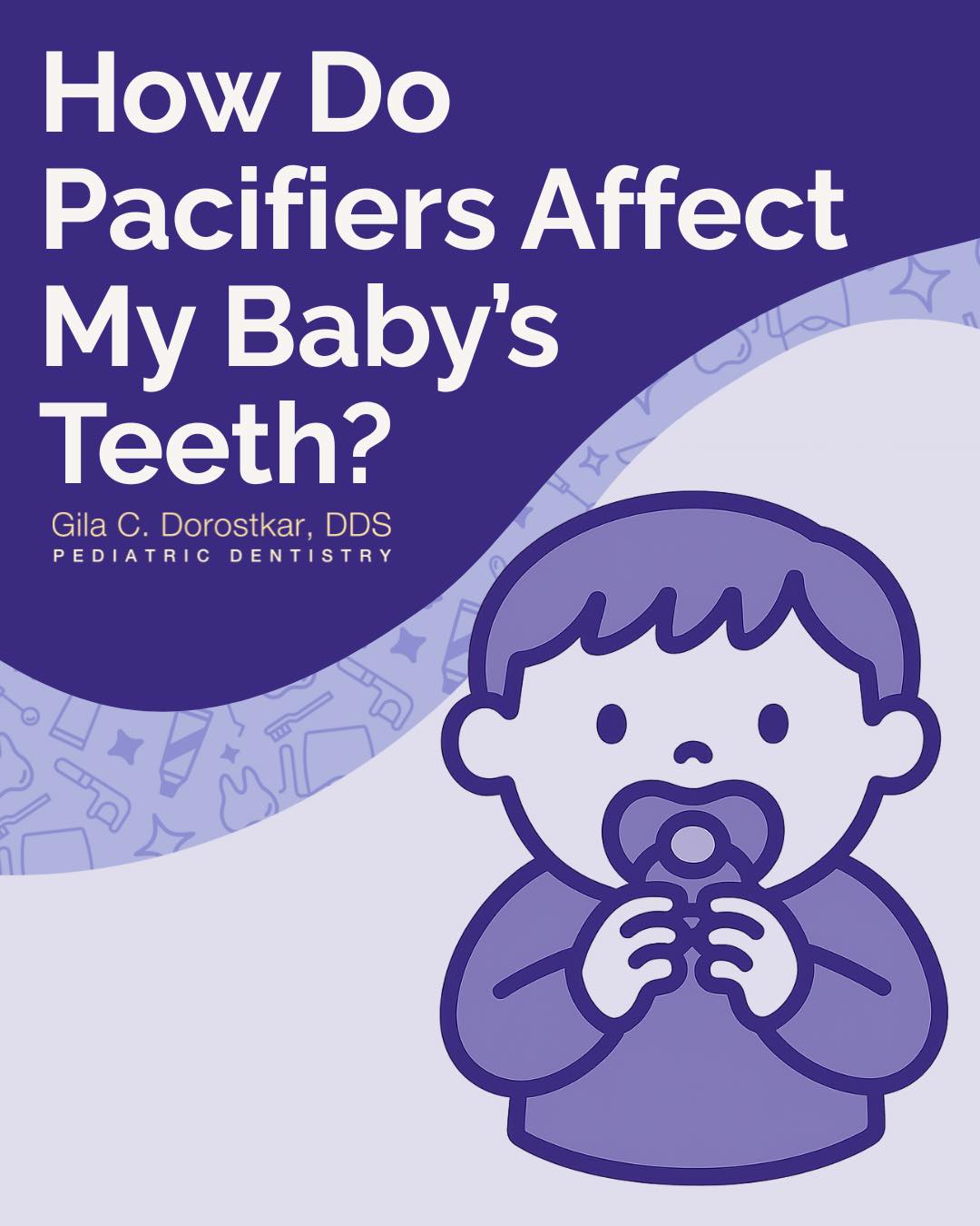 While pacifiers can have many benefits earlier in life, including reduction in the risks of SIDS and as an aid to soothe babies, the risks of pacifier use begin to outweigh the benefits as a baby gets older.
If you have questions regarding your own child’s pacifier use, please schedule a visit with one of our doctors so that we can assess your child’s bite and offer personalized recommendations on use.
#PediatricDentistry #MillValley #ChildrensDentistry #PediatricDentist #TherapyDog #DrGilaDDS #MarinDentist #KidsSmile #DentalFunFacts #pacifiers #Greenbrae #OralHealth #OralHealthTips #KidsDentalCare