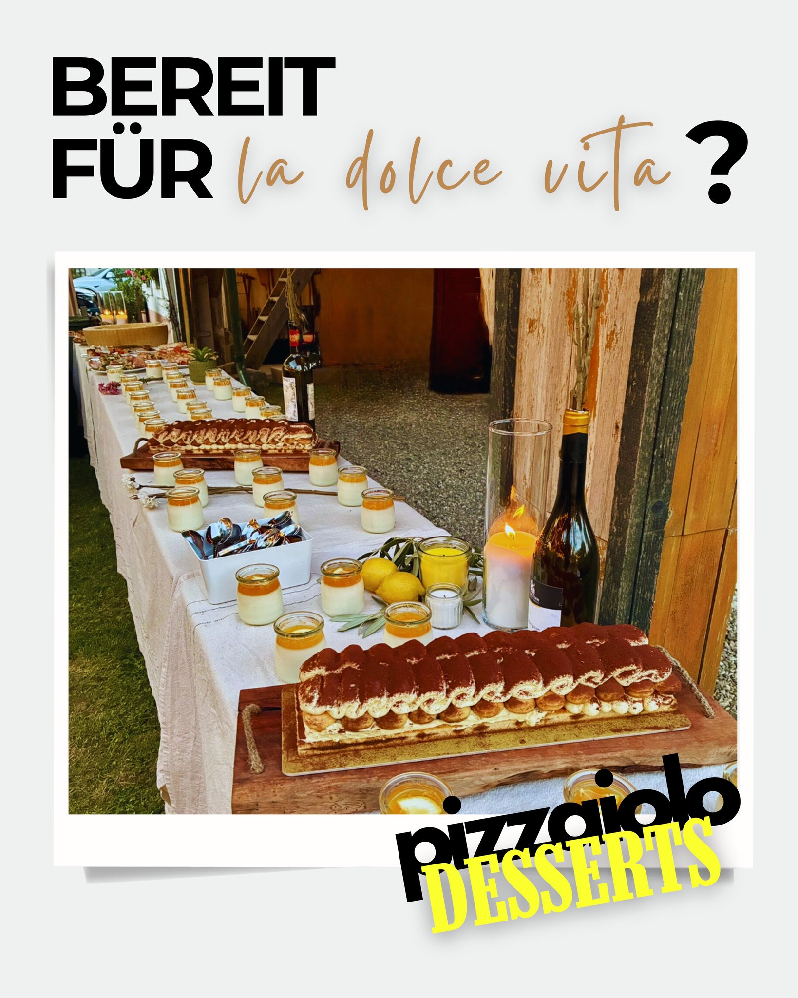 La dolce vita auf deiner Hochzeit! 💛🍋
So sieht italienische Liebe zum Detail aus – unsere hausgemachten Desserts auf einer traumhaften Hochzeitstafel. Von feinem Tiramisu bis fruchtige Panna Cotta – jedes Dessert ist ein kleines Stück Italien. 🇮🇹✨
Du bist auf der Suche nach etwas Besonderem für euren großen Tag?🥳
Erlebe authentischen italienischen Genuss auf deiner Hochzeit: Neapolitanische Pizzen, Pasta, Antipasti und Desserts – frisch vor Ort zubereitet! ✨
👉🏼 Schreib uns gerne für dein persönliches Angebot – wir freuen uns auf deine Nachricht!
FÜR MEHR INFORMATIONEN UND ANFRAGEN:
🛜 www.pizzaiolo-catering.de
✉️ pizzaiolocatering.schwandorf@gmail.com
📞 015679-262184
#hochzeit #hochzeiten #hochzeit2025 #hochzeitscatering #hochzeitscateringmünchen #weddingcatering #catering #cateringevent #cateringservice #cateringmünchen #cateringbayern #cateringregensburg #pizzacatering #pizza #pizzas #pizzatime #pizzaria #pizzalover #pizzaparty #pizzanapoletana #pizzapizzapizza #wedding #party #partytime #partyfood #PartyVibes #partyparty #cateringösterreich #cateringschweiz #cateringsalzburg