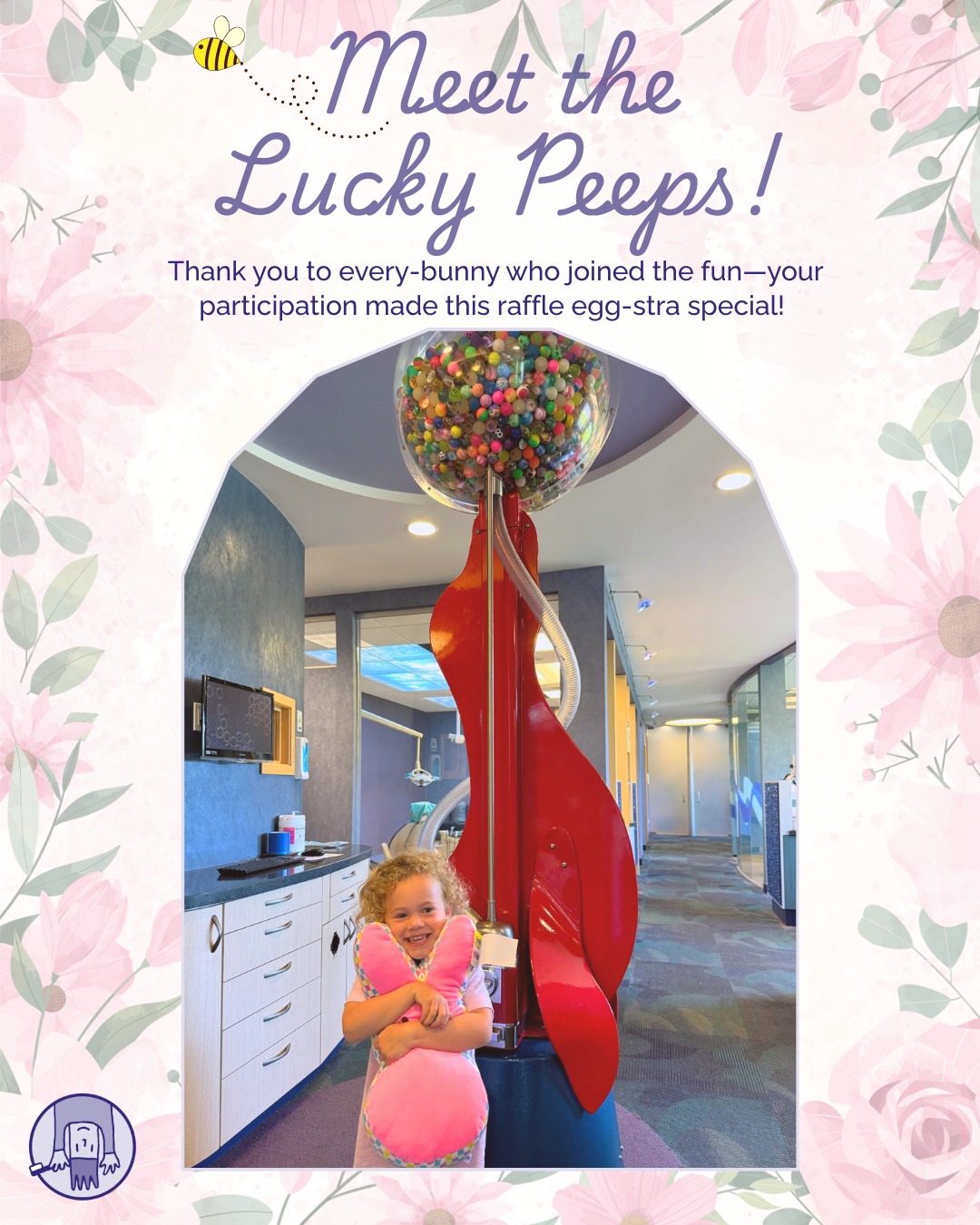 🎉Congratulations to our raffle winners! 🐰💛
These lucky kiddos are hopping home with their very own plushy Peeps! 💕
Thanks to everyone who entered—your smiles light up our office every day! 😁🦷💫
#RaffleWinners #PlushyPeeps #PediatricDentistFun #SmilesAllAround #marindentisty #MillValley #marincounty #PediatricDentistry #DrGilaDDS #ChildrensDentistry #Greenbrae #KidsSmile #dentistry