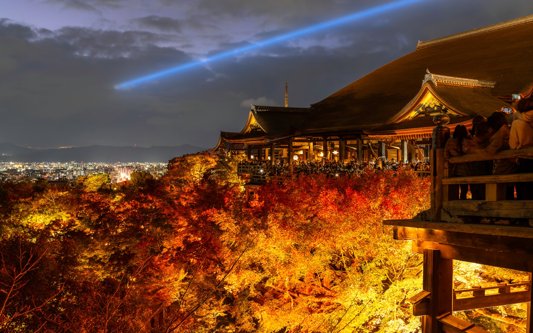 Every time I photographed the night illuminations at Kiyomizudera, I have tried to work out what's with that blue laser in the sky... and now I finally know the perfect spot to shoot it! Can’t wait to go back this November, and show you exactly where it is. Come hang out and shoot with us in Kyoto.