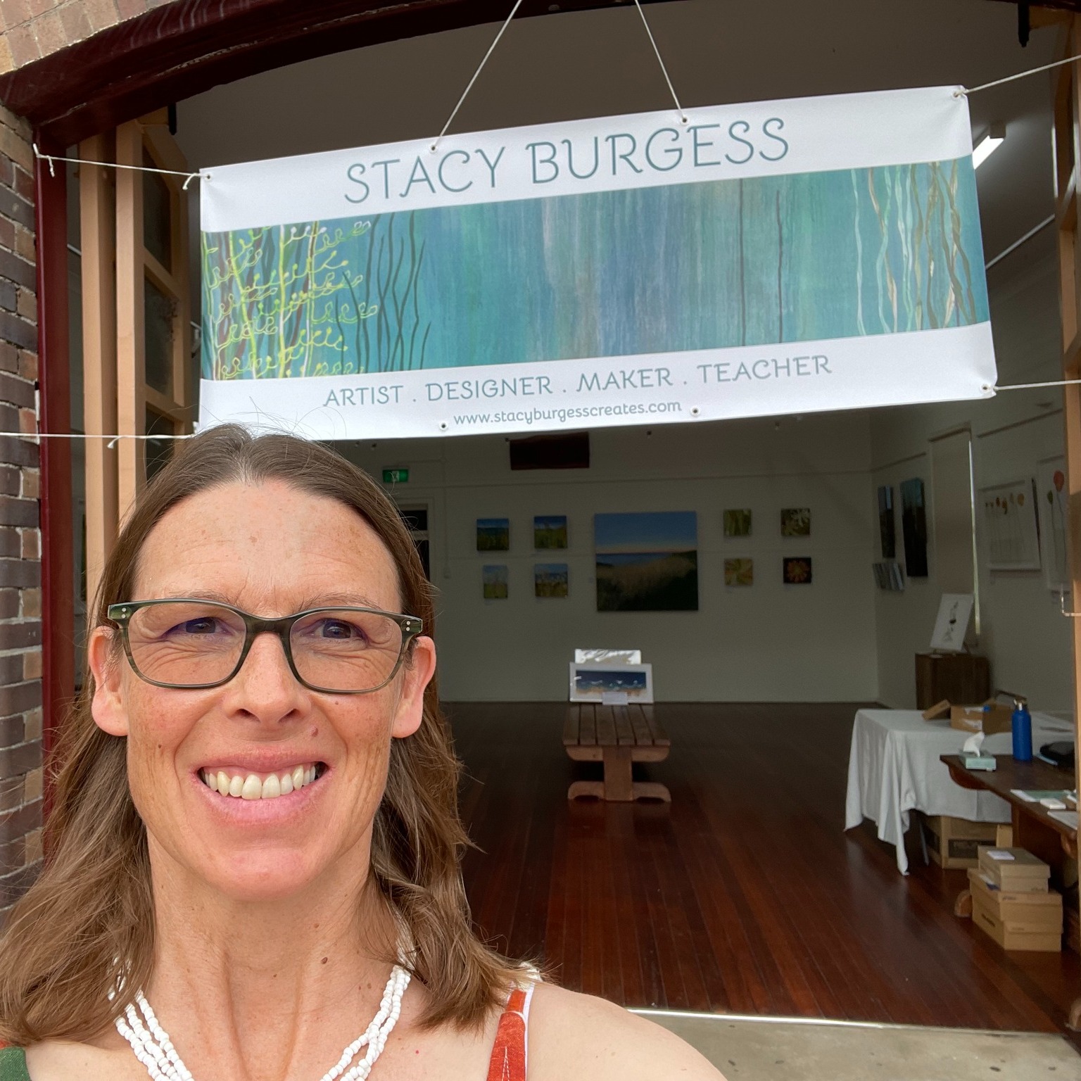 IT'S SHOWTIME!!!!
"EARTH JOURNEYS" is complete and ready to welcome family, friends and visitors to The Old Fire Station.
I opened the doors today (Thursday) for a sneaky late afternoon peek after a very busy day hanging art and organising displays.
Big opening tomorrow (Friday) from 9am, right through to an evening gathering from 5pm. I hope you can join me in celebrating this brand new collection of Art.