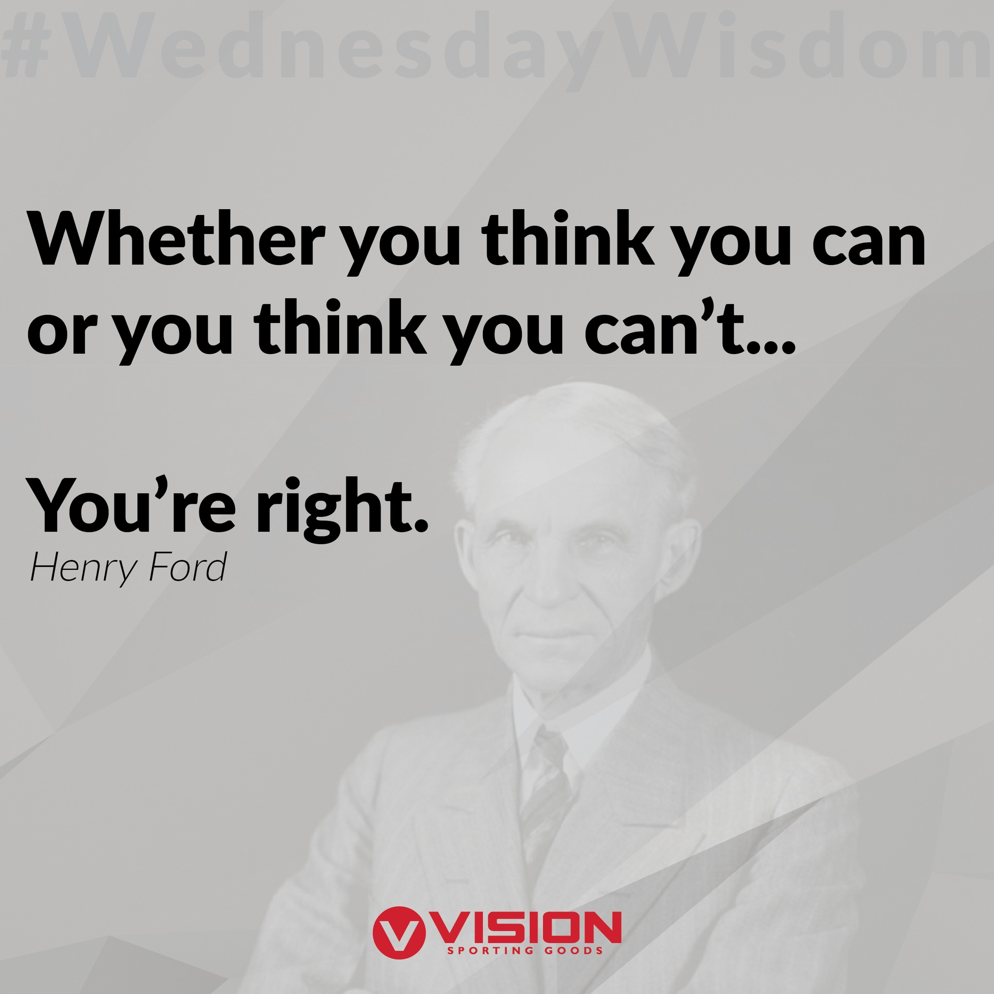 🧠💪 Whether you think you can or think you can’t… you’re right.
Your mindset shapes your game, your grind, your goals.
Tag someone who needs this reminder today 👇
#WednesdayWisdom #MindsetMatters #VisionSportingGoods #PurposeBeyondTheGame #AthleteLife