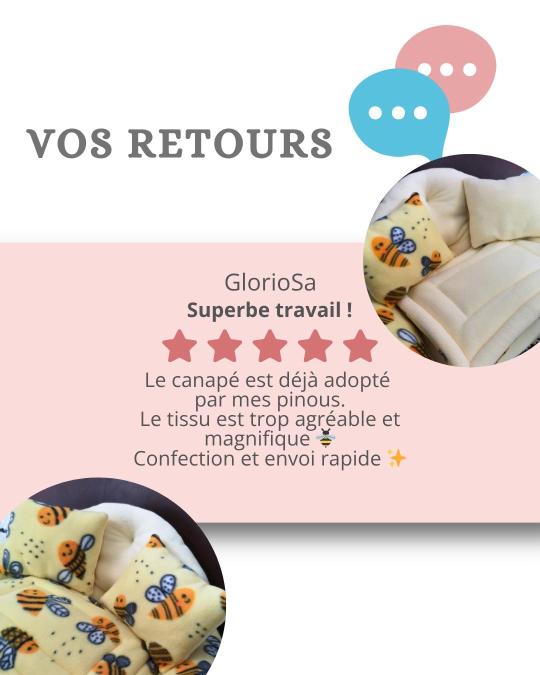 Témoignages de clients : ils adorent ! 💬❤️
💬 Ils ont testé et ils adorent ! 💬
Découvrez ce que nos clients pensent de nos produits ! Rien de tel que des animaux heureux et stylés pour nous rappeler pourquoi nous faisons ce que nous faisons.
Merci pour votre confiance ! ❤️
🎁 Vous aussi, faites plaisir à votre NAC ! Découvrez nos accessoires ici. #QuartierDesNacs #AvisClients #CommunautéDesNacs #cochondinde #cochondinde #cochondinde #lapin
🐾 Tu aimes prendre soin de ton compagnon à quatre pattes ?
Des conseils bien-être, des idées d’accessoires, des promos et plein d’astuces t’attendent ici !
✨ Rejoins la communauté #QuartierDesNacs
📲 Clique sur “Suivre” pour ne rien manquer !
💛 Parce qu’ils méritent ce qu’il y a de mieux.
🐾 Prenez soin de vos animaux avec Quartier Des Nacs.