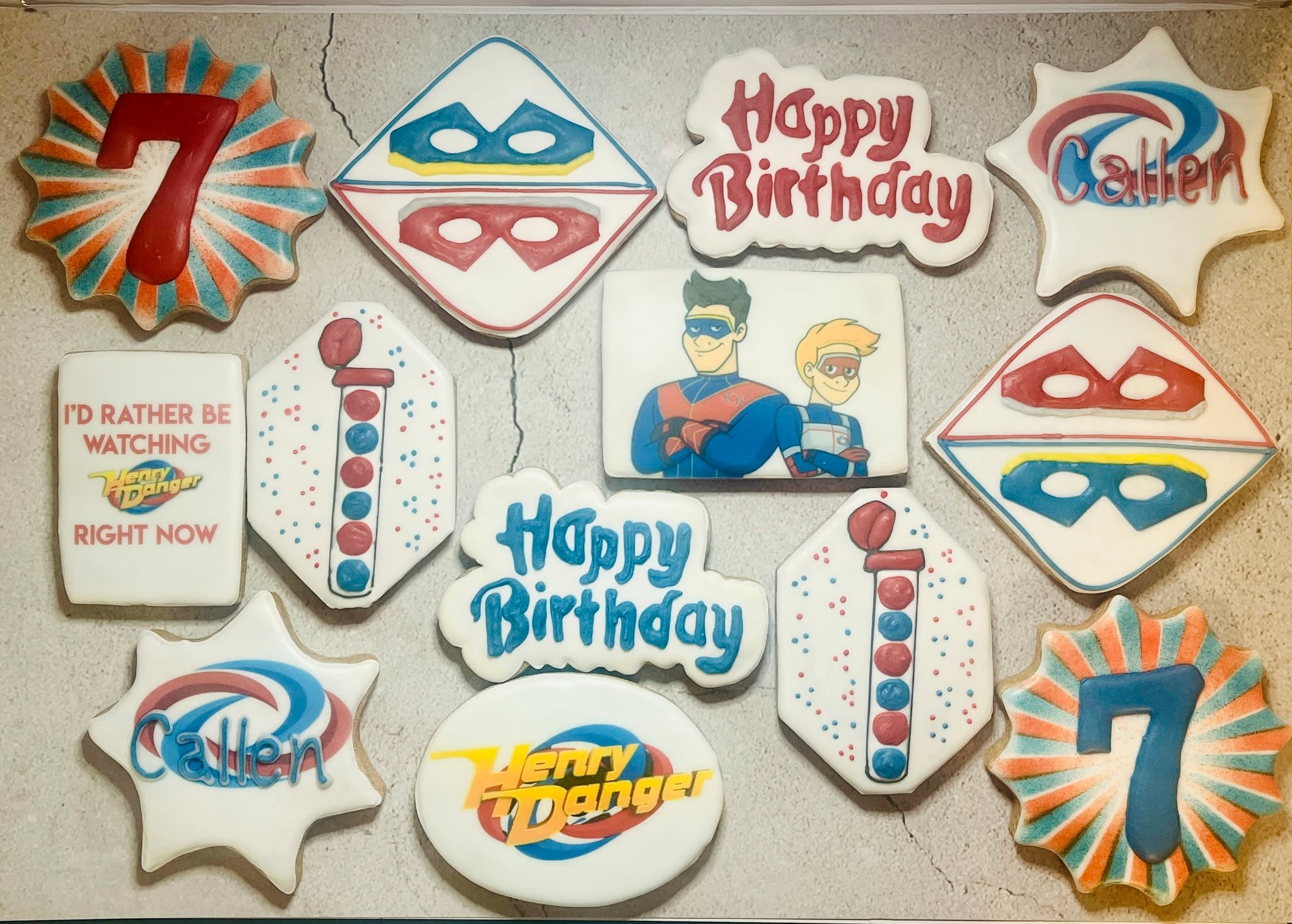 Henry Danger cookies for Callen! Happy 7th Birthday!