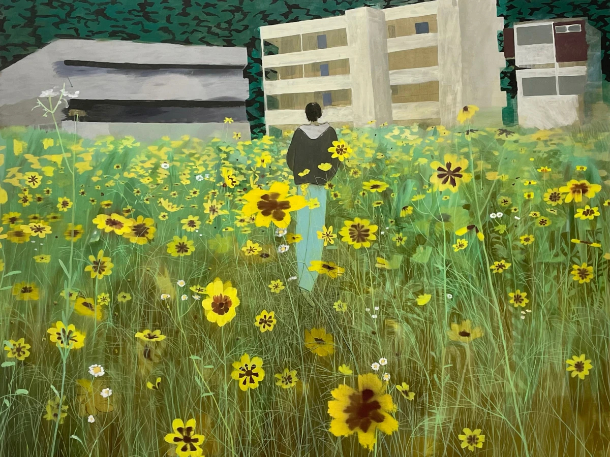 Yu Nishimura is a Japanese figurative artist, born in 1982. He creates evanescent, vaporous figurative works using traditional oil and tempura techniques. He is married to artist Ulala Imai and was born to an artist father who studied with Tokyo-Pop painter Hiroshi Sugito.
Yu Nishimura is best known for his portraiture skillsâwhether his subjects are people, dogs, cats or even... landscapes. Indeed, whoever or whatever he chooses to represent, the cold, sober palette of his canvases lends his subjects a melancholy tone. His stripped-down pictorial styleâwith his subjectsâ reserved expressions, his sharp black strokes, and linear perspective simplified by flattening the planesâis reminiscent of the graphic style of manga and anime, to which he imbues a form of animism.
The influence of post-war Japanese street photography (notably Daido Moriyama and Takuma Nakahira) is also apparent. Nishimura's style evokes the approach of these photographers capturing fleeting moments in life, and gives the impression that the canvas is in motion. This impression is reinforced by an original process of superimposing layers with a slight offset. In this way, Yu Nishimura wishes to represent an imperceptible blurred temporal space, fragments of fading memories, or a temporality that can be interpreted in a multitude of ways by the viewer. The artist is currently represented by CrĂšve Coeur gallery and Sadie Coles HQ.
#yunishimura #contemporyart #paintingđš #art