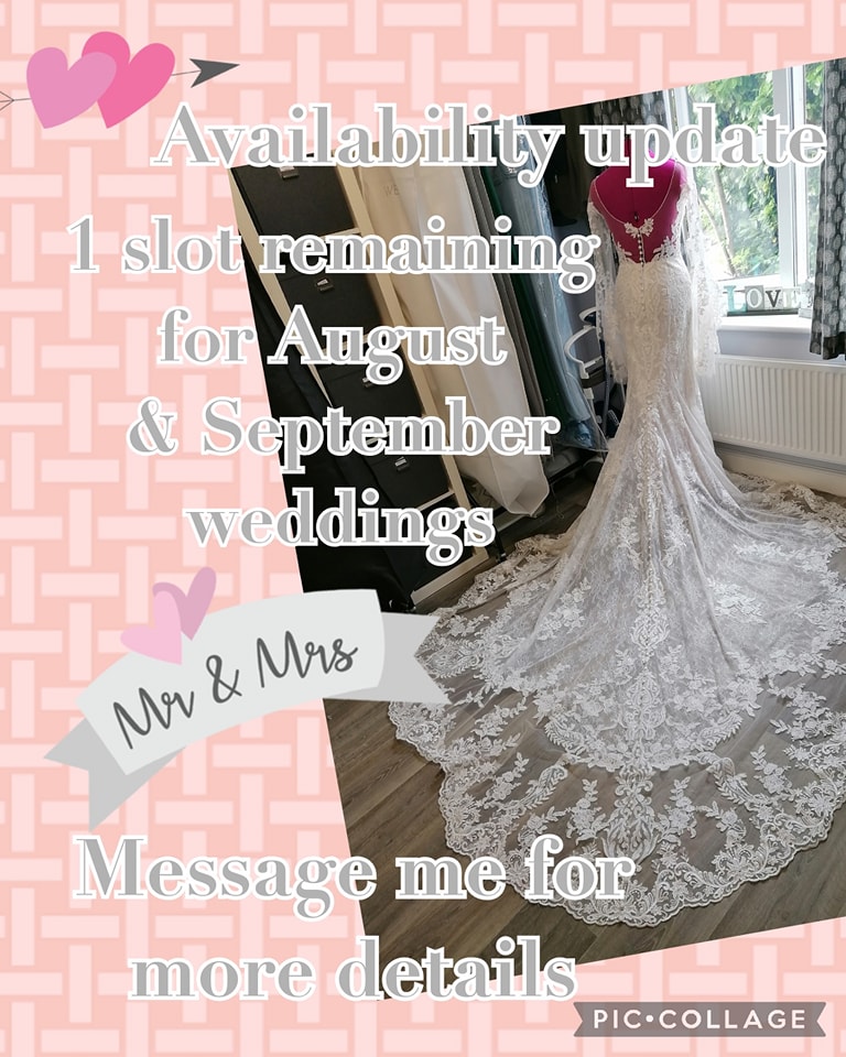 Limited availability now for August & September. Autumn/winter is now half full too so if you're getting married this year just message me for more information.
#brides #2025bridetobe #clothingalterations #bride #bridetobe #derbyshire #bridesmaidalterations #alterations #weddingseason #bridesmaids #2025bride #wed2be #burton #wed4less #wed2b #swadlincote #dressmaker #bridalseamstress #swadlincoteweddings #weddingdress #weddings #bridalalterations #sewing