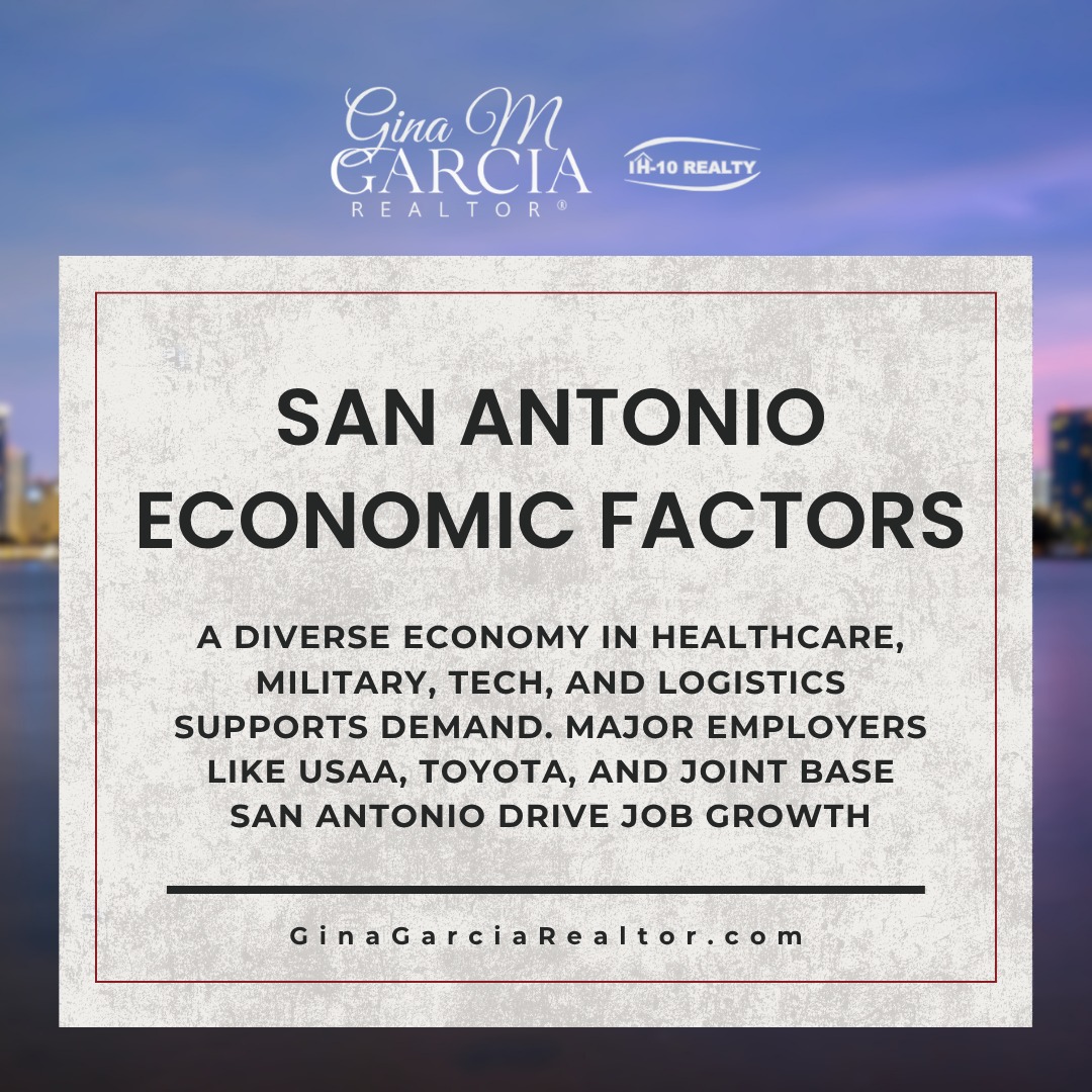 San Antonio’s 2025 buyer’s market is thriving with a robust economy! 🚀
A 4.6% GDP growth, strong job creation in healthcare, tech, and aerospace, and rising wages (up 8.5% year-over-year) create a prime opportunity for homebuyers. With a steady 4.7-month home supply and prices up 2% to $375,845, now’s the time to act. Research neighborhoods, secure pre-approval, and negotiate confidently to land your dream home! Connect with ginagarciarealtor.com to learn more.
#SanAntonioRealEstate #EconomicGrowth #HomeBuying #TexasHousing #InvestInSA
