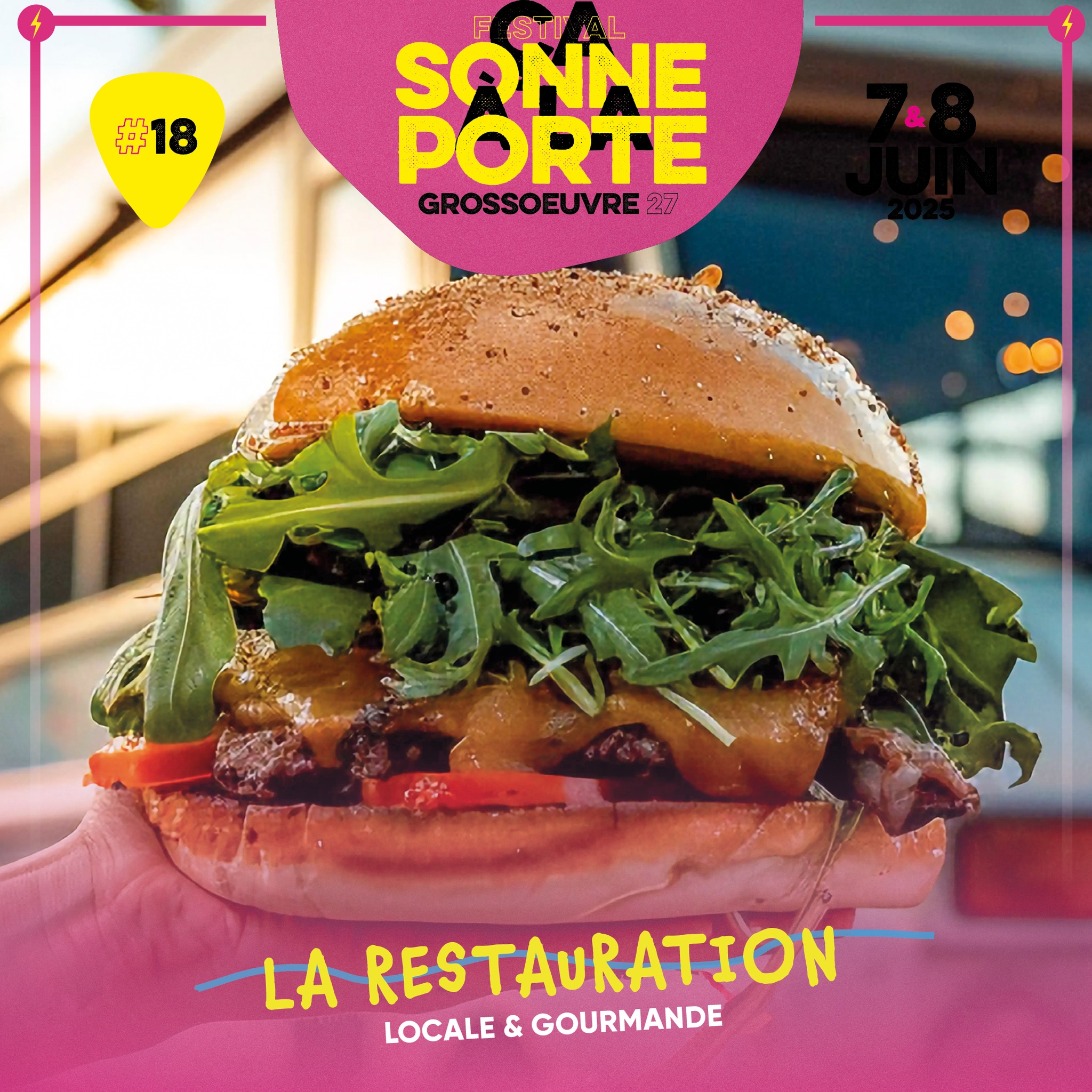 🍔 LA RESTAURATION 2025 🍔
Prépare ton estomac… Cette année encore, le festival Ça Sonne à la Porte régale ! 😋
🐷 Cochon grillé, 🍕 pizzas au feu de bois, 🐔 poulet braisé et rôti, 🥘 rougail, sauté de poulet ou de crevettes, 🍔 burgers, frites maison, 🌭 hot-dogs, 🧀 camemberts rôtis au miel, 🥔 patates garnies au brasero, 🧇 gaufres sucrées/salées, 🌮 viet street food, 🍦 glaces et sorbets artisanaux, 🥞 crêpes, galettes, churros, paninis, et même des gratinés façon américain...
🌍 De la Normandie à la Réunion, en passant par l’Asie ou l’Italie, tu vas voyager sans quitter Grossoeuvre !
🗓 RDV les 7 & 8 juin 2025 pour la 18e édition du festival GRATUIT !
☀️ + d’infos & playlists officielles sur https://linktr.ee/csalp