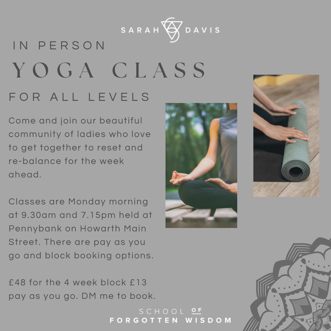 ☝Yoga Classes on Howarth main street☝
Blessed to have found such a lovely place spot to teach yoga after being so spoilt at St Pauls church. This cosy little get away is where we get together every Monday to shed the dead energy from the previous week and set our intentions for the coming week.
My classes are a mix of vinyasa, feminine flow and sometimes Yin. We work intuitively with whatever energies feel most alive for the ladies that come. Which will often be aligned with the astrological influences and stages of the moon.
The environment is friendly, open and kind.
We are basically women who are invested in our health and well-being and doing our best to navigate these crazy times. We focus on calming the nervous system, working with physical and mental blocks like peri-menopause and menopause and intentionally making space to come home to ourselves through the path of self love and compassion.
If you've been searching for community and a place to find your calm and re-balance come and join us!!
The next block starts 9th June. Spaces are limited and will be offered on a first come first served basis.
We can't wait to see you.
Sarah X
#localyogaclasses#howarthmainstreet#yogaforlife#yogaformenopause#yogainhowarth#communityclasses#findyourcalm#jointhecommunity#schoolofforgottenwisdom#yogaclasses#vinyasaflow#feminineflow