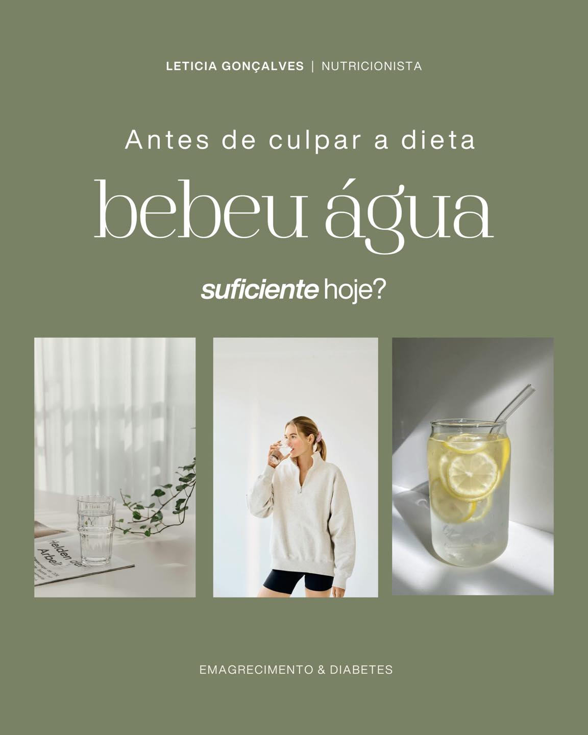 Com o aumento da temperatura, o corpo perde mais água — através do suor, da respiração e até da digestão.
E mesmo uma leve desidratação pode causar:
❌ Dores de cabeça
❌ Inchaço
❌ Tonturas
❌ Cansaço
❌ Dificuldade na digestão e prisão de ventre
💧 A água é essencial para regular a temperatura corporal, proteger os órgãos e garantir o bom funcionamento do intestino e da pele.
Dicas práticas para se hidratar melhor no verão:
✔️ Tenha sempre uma garrafa por perto
✔️ Aromatize a água com limão, hortelã ou pepino
✔️ Aposte em alimentos ricos em água (melancia, pepino, alface, morango)
E atenção: a sede já é um sinal de alerta — o ideal é beber água antes que ela apareça! Quer cuidar do seu corpo de forma leve, mas eficaz neste verão? Marque a sua consulta online ou presencial comigo.📩
#nutricao #frutasdesaude #alimentacaosaudavel #verao #snacksaudavel #nutricaoconsciente #emagrecercomsaude #nutricionistaportugal #nutriçãocomciência #emagrecimentosaudável #saúdeintestinal #diabetes #vidasaudável #transformeatvésdanutrição #alimentaçãosaudável #alimentação #alimentaçãoequilibrada #consultasdenutrição #autocuidado #bemestar #nutrição #consultasonline #consultanutricional #verao #hidrataçao #agua #beberagua