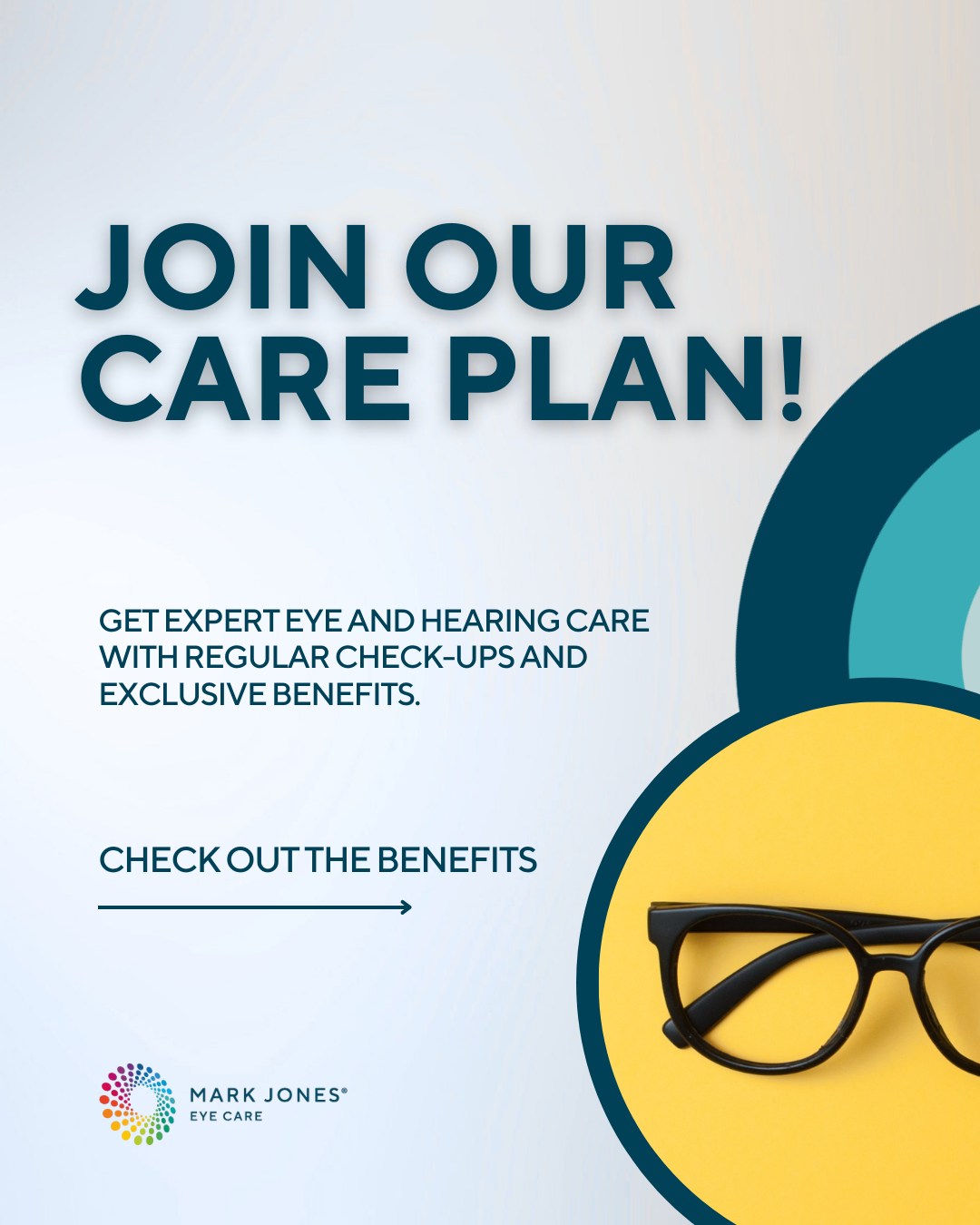 Give Your Eyes the VIP Treatment They Deserve!
Tired of unexpected eye care costs? Our Care Plan makes looking after your vision simple and affordable – with regular check-ups, exclusive discounts, and priority bookings!
✨ Why join?
- Affordable eye care
- Priority appointments (no more waiting!)
- Money-saving perks on lenses & frames
markjoneseyecare.com
#StressFreeEyeCare #VisionPlan #SmartSavings