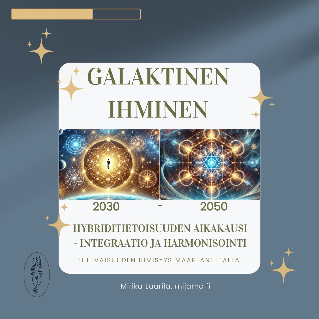 đđȘAikakausi, jolloin ihminen oppii olemaan moniulotteinen, biologinen ja energeettinen olento yhtĂ€ aikaa. TĂ€mĂ€ mahdollistaa planetaarisen, galaktisen ja korkeataajuisen tietoisuuden yhdistĂ€misen arkeen. đȘđ
MitÀ hybridinen tietoisuus tarkoittaa ajattelun, tuntemisen ja kokemisen tasolla?
Vuosina 2030â2050 ihmiskunta siirtyy hybriditietoisuuden aikakauteen, jossa, ajattelu, tunteminen ja kokeminen laajenevat moniulotteisiksi.
âšNeurokirjo ja herkkyys nousevat evolutiiviseksi lahjaksi.
âšTeknologia alkaa yhdistyĂ€ aidompaan eettiseen tietoisuuteen luonnon tarjoamista resursseista.
⚠Aletaan ymmÀrtÀÀ, ettÀ olemme osa suurempaa kokonaisvaltaisen Àlykkyyden kenttÀÀ, emme irrallisia tai erilliÀ siitÀ.
âšIhminen ei ole enÀÀ erillinen tarkkailija, vaan resonoiva osa galaktista yhteyttĂ€ ja evoluutiota
âšLapset ja nuoret johdattavat uuteen ymmĂ€rrykseen. Tulevat hybridilapset ovat syntyneet osittain ihmisen DNA:sta, osittain toisen galaktisen sivilisaation edustamasta geneettisestĂ€ perimĂ€stĂ€.
âšMonet neurokirjon ominaisuudet (mm. synestesia, herkkyydet, nopeus, syvĂ€ fokusoituminen, tunneviestintĂ€) eivĂ€t ole âhĂ€iriöitĂ€â vaan evoluutiota.
đœTulevaisuudessa neurokirjon piirteet ymmĂ€rretÀÀn myös tiedemaailmassa siltana hybriditietoisuuteen.đœ
Lapset ja nuoret, jotka eivÀt sovi vanhoihin rakenteisiin, kantavat jo uutta todellisuusmatriisia mukanaan. Yhteiskunnan tehtÀvÀ on muuttua heidÀn tarpeisiinsa, ei pÀinvastoin.
đȘMitĂ€ tĂ€mĂ€ tarkoittaa lapsille, nuorille ja aikuisille? đ
Lapset: Telepaattinen herkkyys, elementaalitaju, intuitiivinen resonanssi.
Nuoret: Yhteisöllinen luovuus, energiakielen ymmÀrrys ja identiteetin laajeneminen
Aikuiset: Vanhojen rakenteiden purkamisen avustaminen, opastaminen ja siltana oleminen.
đ Olen koonnut laajan tietopaketin Galaktisesta ihmisyydestĂ€ sekĂ€ 30 galaktisesta sivilisaatiosta ja heidĂ€n rooleistan ensikontaktissa. Galaktinen ihmisyys on nyt ajankohtaista: mijama.fi/galaktinen-ihminen (linkki biossa)
đȘSukella myös syvemmĂ€lle galaktisen yhteyden mahdollisuuksiin ja universaalien kytköksien muistamisen kesĂ€n 2025 viimeisessĂ€ tĂ€htelĂ€isten online illassa!
Orionin online-ilta 7.6.25 klo.18.30: mijama.fi/service-page/orionin-online-ilta