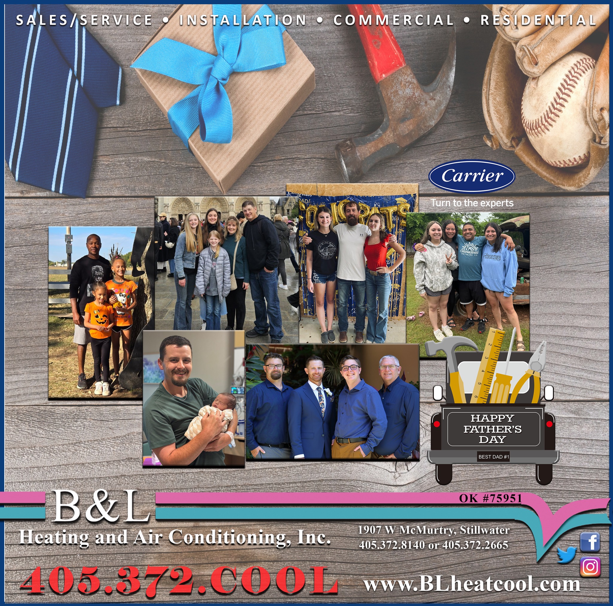 Happy Father's Day to all the AWESOME dads out there including our very own special B&L dads! May you have a relaxing day with your family and have some great food!