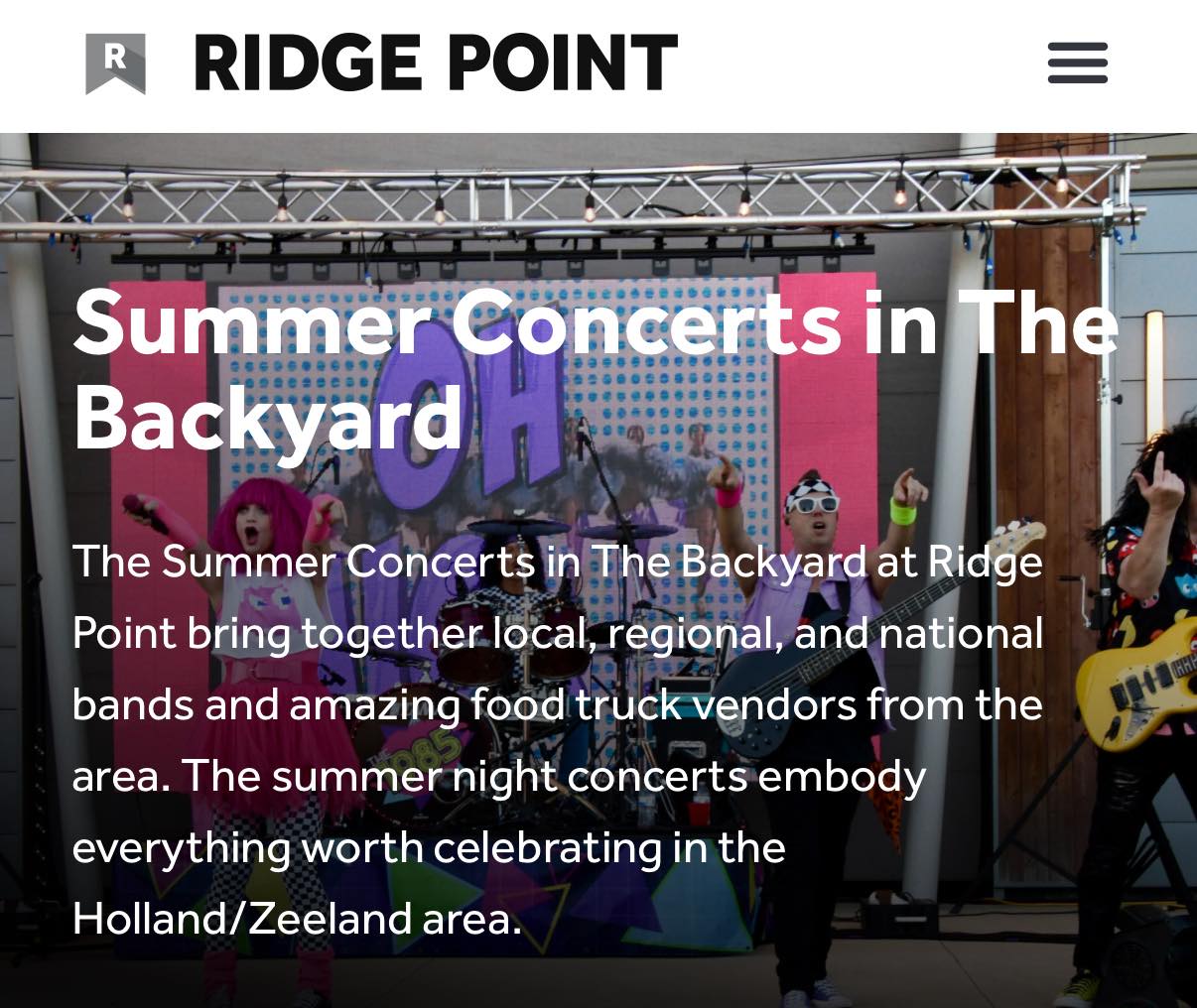 Tonight kicks off Ridge Point’s Summer Concert Series in the Backyard!
We’re stoked to be a part of this concert series again for 2025.
If you need more info check the link below OR if you see a concert that interests you leave a comment for a chance at FREE tickets!
https://ridgepointff.org/summer-concert-series/ Summer Concerts in The Backyard | Ridge Point Church