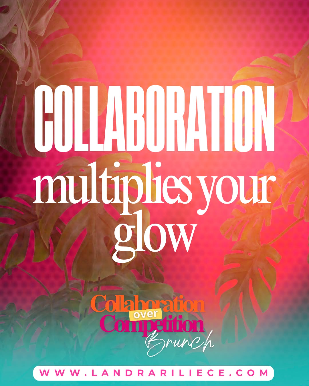 You don’t have to dim your light to make room. Collaboration multiplies your glow.✨💡
Too often, we’ve been told there’s only room for one at the top. That in order to win, someone else has to lose.
But here’s the truth: When we collaborate, we amplify.
Your brilliance doesn’t threaten mine. It complements it.
Your shine doesn’t dim me—it inspires me.
Together, we don’t just glow… we light up the whole room.
At the Collaboration Over Competition Brunch, we’re creating space for women to be seen, celebrated, and supported—without apology, without competition, and without playing small.
🎟️ Come shine with us: https://www.landrariliece.com
#CollaborationOverCompetition #ShineTogether #WomenWhoBuild #GlowUpWithPurpose #AlignedConnections #COCBrunch2025 #BrillianceMultiplied #NoMorePlayingSmall #LegacyInTheMaking