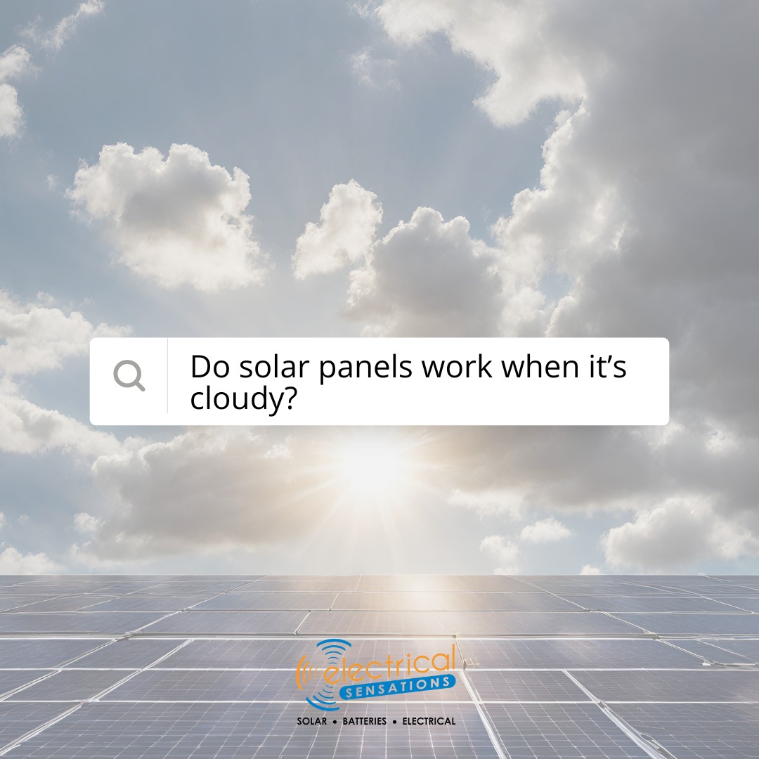 The short answer is yes! Solar panels do work when it’s cloudy — just not at full capacity. On overcast days, your solar system can still produce around 25% of its normal output, depending on cloud density and your panels. 🌥
At Electrical Sensations, we install high-quality solar systems that are designed to perform well even in less-than-perfect conditions. That means more reliable energy and savings for your home year-round.