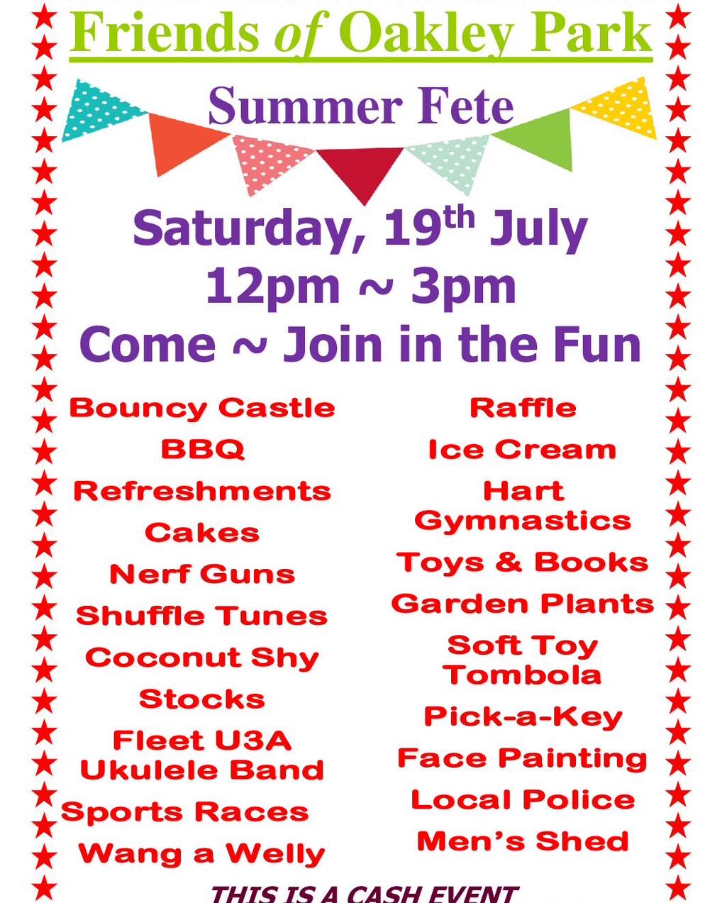 This Saturday at 2pm we’re singing for a local community who look after their park, in Fleet. I’m glad we’re able to support so many local groups from macular societies, care homes, parks, schools, to specific families and charities. Pop along. We’re there with the local police. Hopefully they’ll do Roxanne.