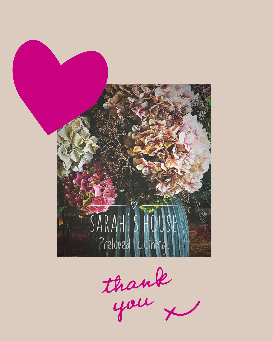 Thank you, Sarah's House, for your kind donation following the sale of preloved clothing in May. Every penny you have raised will help us to support people living with cancer in Hampshire and Dorset.
https://www.facebook.com/KitchenCarBootSale
#strengthagainstcancer #forçastrengthagainstcancer #prelovedclothing