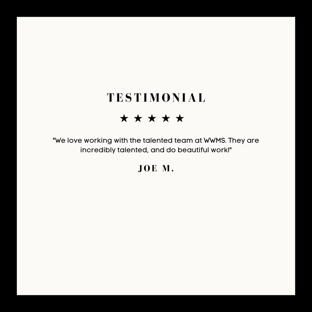 We have been working with stellar clients like Joe McGuire Design on many projects for over 10 years! Thank you Joe for your kind words. We are happy to help bring your designs to life.
#grateful #testimonial #fivestarreview #wheerwoodmeetssteel #highlyreviewedcustomfurniture #bestreviewedwoodslabfurniture #Designerrecommended