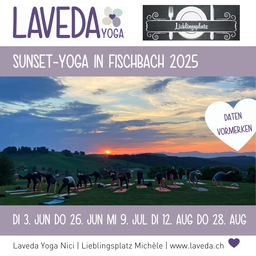 An Tagen wie diesen den Sonnenuntergang geniessen?
Beim Sunset-Yoga in Fischbach teile ich diesen Augenblick mit dir – atmend, lauschend, ganz bei dir.
🌅 Sommerabende in Bewegung und Stille
🧘♀️ Yoga im Licht der untergehenden Sonne
📍 In Fischbach, draussen in der Natur
Jetzt schon vormerken oder gleich einen Platz sichern – die Plätze sind begrenzt.
#sunsetyoga #fischbach #yogaimsommer #laveda #achtsamkeitindernatur #bewegungundstille