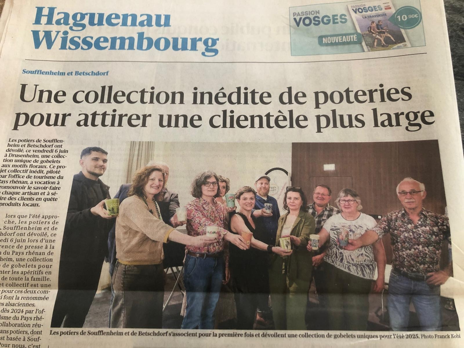 ce dimanche le journal régional vous à informé de notre projet collectif 😊
Je vous avais dis qu'une surprise se préparait dans les ateliers de Betschdorf et Soufflenheim.
Cette collection est une façon innovante de célébrer l’histoire et la créativité des potiers alsaciens, tout en offrant une vision moderne de leur art. Si vous souhaitez en savoir plus sur un aspect précis, dites-moi !
#potiersdalsace #tradition #visitalsace #poterie #soufflenheim #alsacetourisme #alsace #potiersdalsace