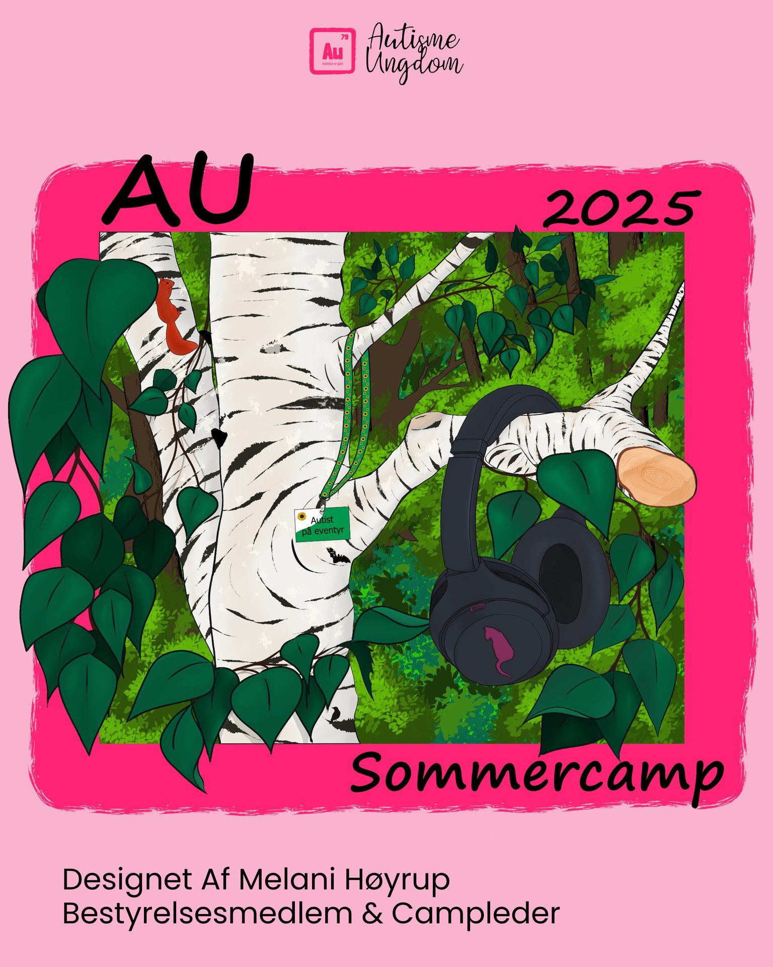 Sommercamp 2025 t-shirt er designet af Melani Høyrup, campleder og bestyrelsesmedlem ❤
"Jeg har inkorporeret elementer fra de sidste års sommercamps i T-shirt designet fordi alle årene har farvet vores camp i år og vil farve fremtidige camps.
Katten er igen i år med som den skal og denne gang er det logoet på de lydisolerende høretelefoner, der hænger på grenen.
Tanken bag dette års T-shirt design er: “Hvornår ville man tage sine hjælpemidler af?”. Når jeg har skeerne, føler mig tryg og hygger mig, så kan jeg næsten helt glemme mine hjælpemidler. Dette har jeg mange gange oplevet med de søde mennesker jeg har mødt til arrangementer ved AU. "
- Melani
T-shirten kommer IKKE til salg, og det er kun deltager og frivillige til sommercampen der modtager en. ☺️
#autismeawareness #autisme #autisme #autismeungdom #sommercamp #AUsommercamp2025