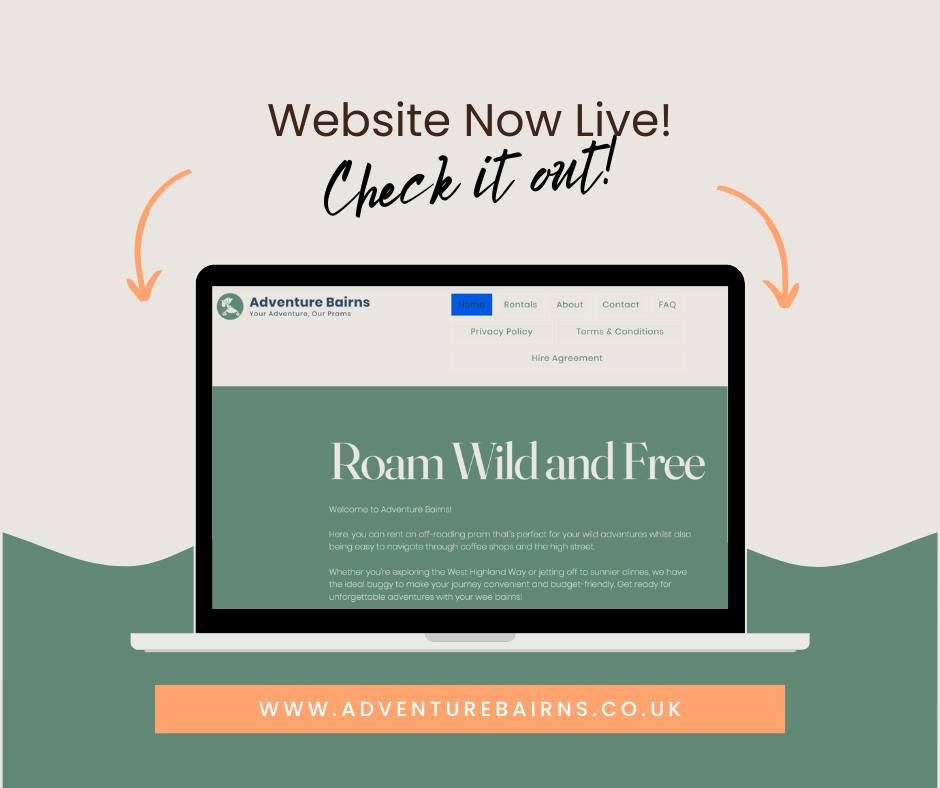 📢 Our website is live! 📢
We can't wait to support you and your wee one on your next adventure, so check it out here:
www.adventurebairns.co.uk 💻📱
#OffRoadPram #PramRental #AdventureBairns #WestHighlandWay