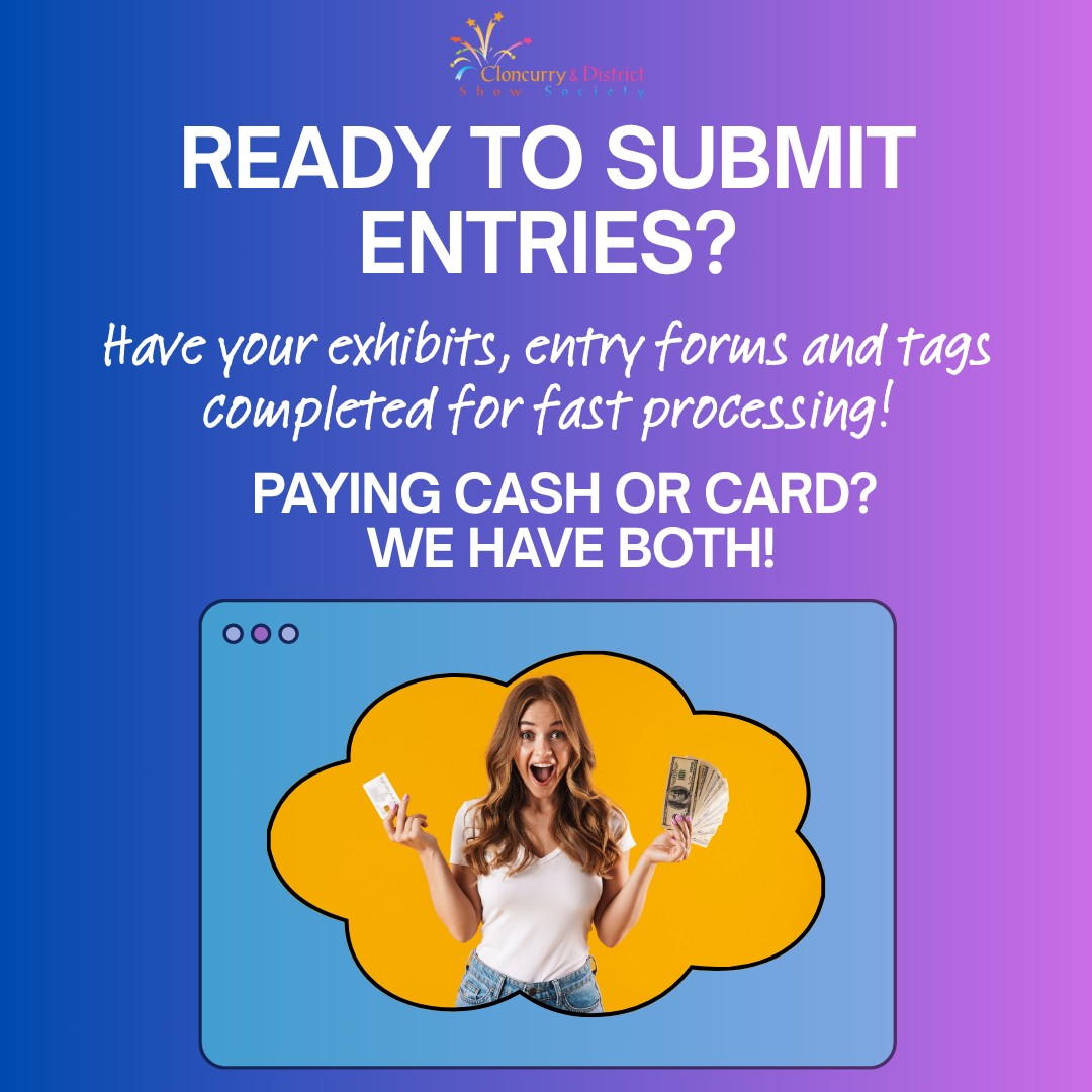 ๐ก Getting Ready for the Cloncurry & District Show? ๐จ๐
Make your Show submissions a smooth process by having your exhibits, entry forms, and tags ready to go when you submit your entries! ๐๐ท๏ธ
A little prep goes a long wayโlet's keep things running smoothly and show off the best of Cloncurry & District! ๐ช๐
#CloncurryShow #showtime #ShowTimeReady