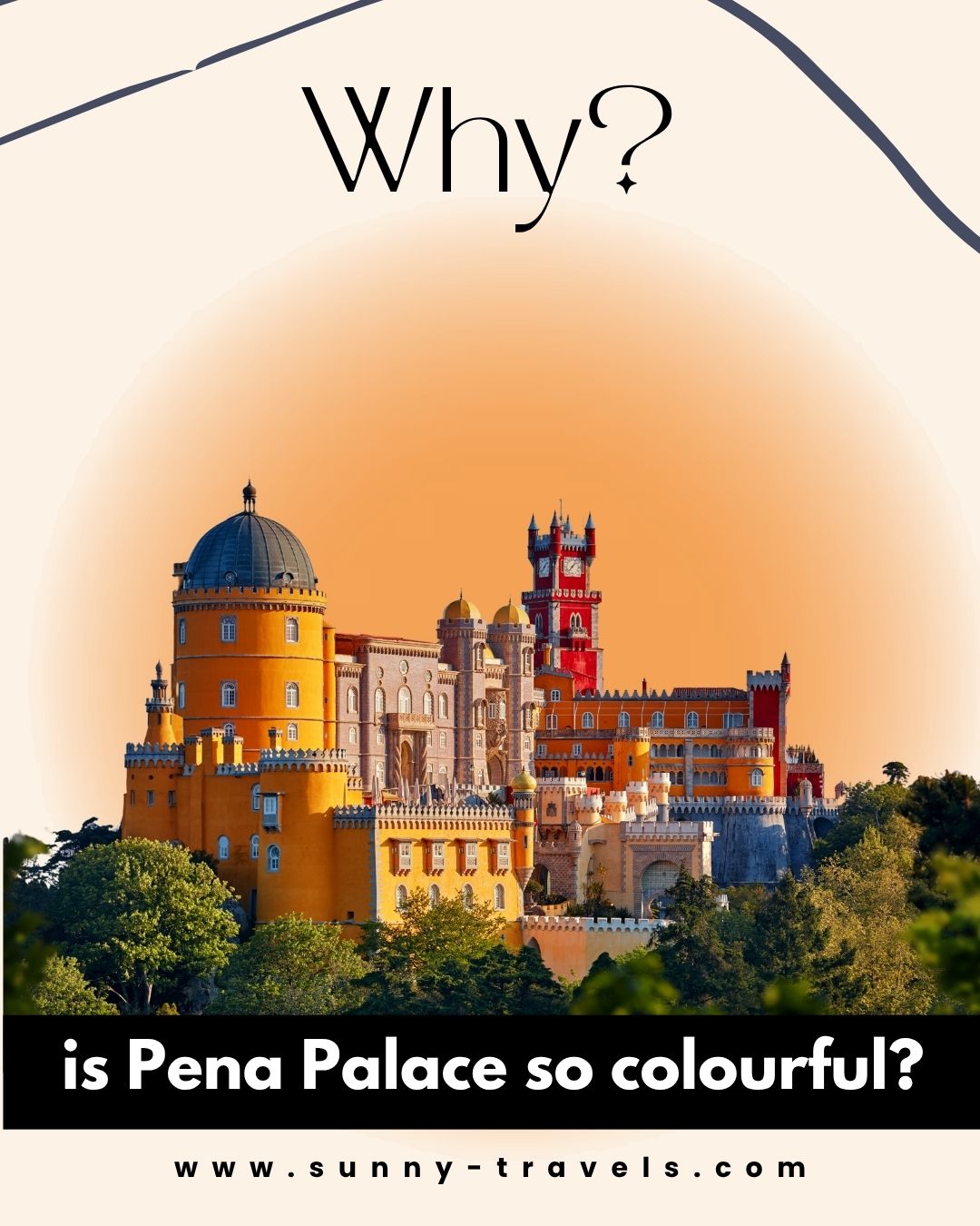 Why is Pena Palace so colourful?
One of Portugal’s most iconic sights, the Palácio da Pena in Sintra, is instantly recognisable — not just for its romantic towers and dreamy hilltop views, but for its explosion of colours. But why is this fairytale palace painted in such bold tones?
The answer lies in Romanticism. Built in the 19th century by King Ferdinand II, the palace was designed to evoke emotion, imagination and nostalgia. Inspired by castles from Central Europe, he combined different architectural styles and used colour as a symbolic tool. The warm reds, deep yellows, and vivid blues were chosen to highlight specific structures and create contrast — a visual feast that reflected the spirit of the era.
Each corner of the palace tells a different story, and walking through its rooms feels like stepping into a dream.
Want to explore this magical place with context, ease and no crowds?
📍 Join our Sintra Tour and let us show you the secrets behind the colours.
👉 Book now at www.sunny-travels.com
#SintraMagic #PenaPalace #PortugalHistory #SunnyTravels #PrivateToursPortugal #CuriousPortugal #RomanticismInPortugal