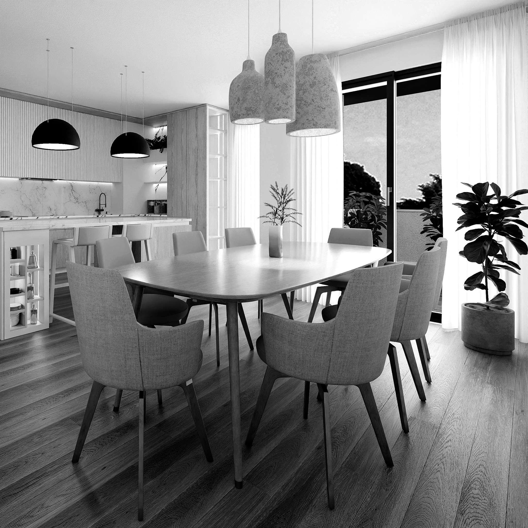 Nel mercato immobiliare, la prima impressione è tutto. Con i nostri rendering 3D darai vita agli spazi, catturerai l’attenzione e farai fare un passo ai tuoi clienti verso l'acquisto. Facciamo decollare le tue vendite insieme!
(Questo un interno in versione B/N)
#immobiliare #VisualizzazioneArchitettonica #zonagiorno #venditaimmobiliare #realestate #b3d #rendering #renderlovers #interiordesign #interiors