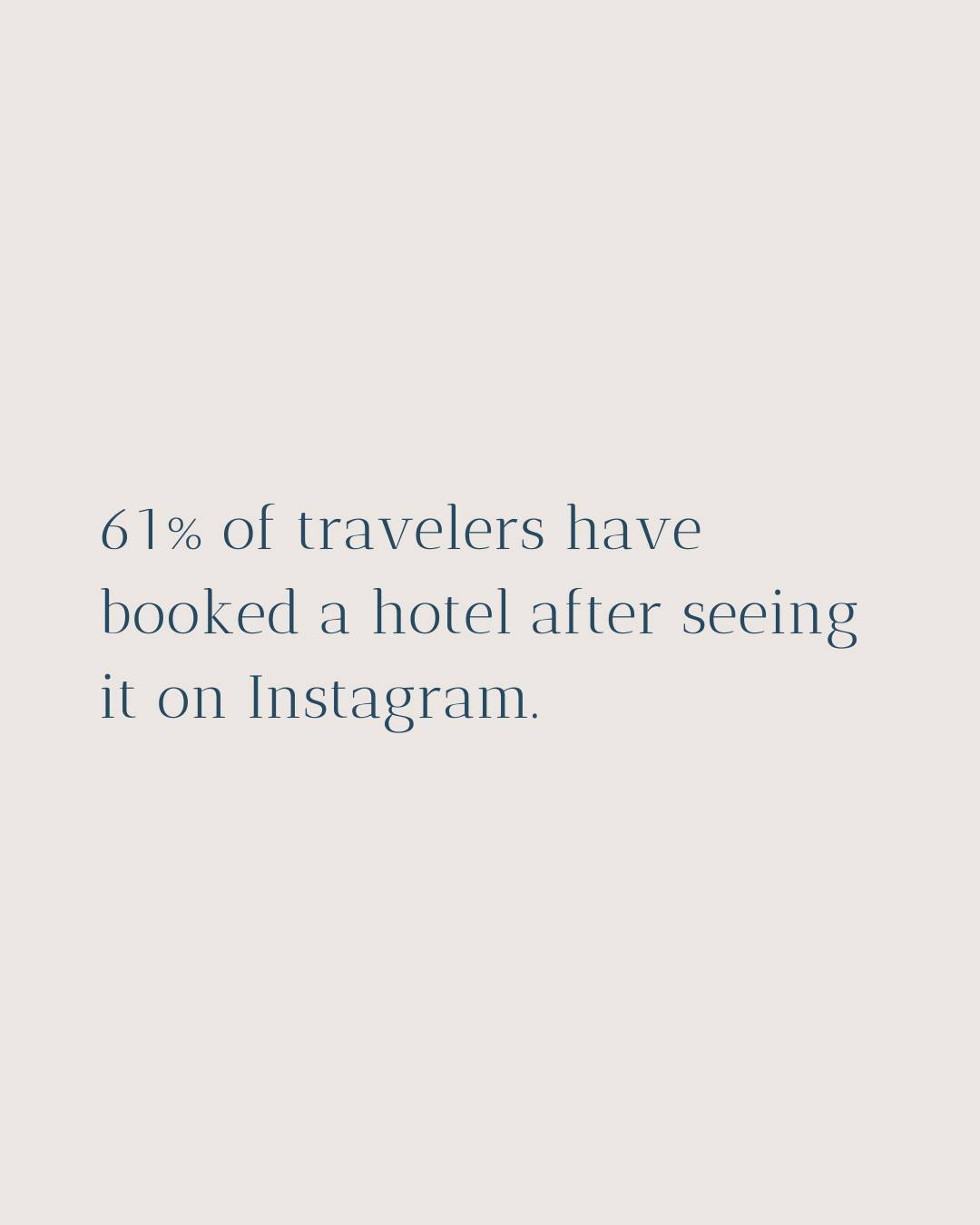 61% of travelers have booked a hotel after seeing it on Instagram.
This shows how important having a strong Instagram presence is for your hotel.
Travelers donāt just browse anymore, theyāre actively scrolling, sharing, and frequently making instant booking decisions on platforms like Instagram, TikTok, and Facebook.
Want to improve your online presence on social media? Get in touch to organise a cup of coffee or a call.
(Source: oysterlink)
.
.
#digitalmarketingagency #socialmediaspecialist #socialmediaexpert #socialmediaforhotels #travelmarketing #hotelmarketing #digitalagency #contentmarketing #contentmarketingagency #socialmediamanager #socialmediaconsultant