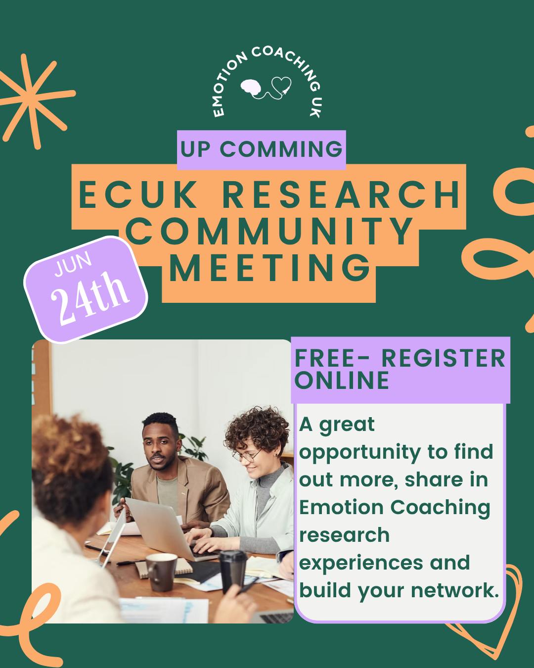 🎉 Don’t Miss Our EC UK Research Community Meeting! 🌟
🕰 Tuesday 24 June | FREE ONLINE Event
Are you passionate about Emotion Coaching or curious to learn more?
This is YOUR chance to:
✨ Connect with practitioners & researchers
✨ Share skills, stories & sparks of inspiration
✨ Be part of a warm, supportive community — whatever stage you’re at
Dr Louise Gilbert ( EC UK Co-Founder & Research Lead) will be there to facilitate 🙌
🎟 Reserve your free spot now — link in our bio!
Don’t miss it! 🌍🎉
#EmotionCoaching #ResearchCommunity #Networking #Event #FreeEvent