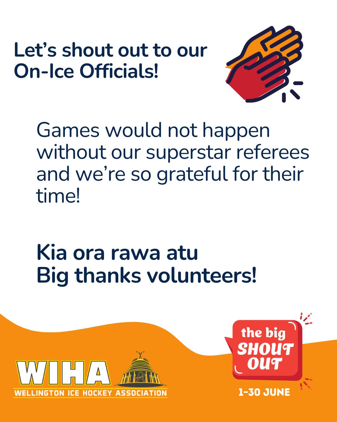 🏒 Volunteer Week Shoutout – Thank You, Referees! 👏
HUGE appreciation for our incredible WIHA referees who keep the game running smoothly! 💙
Your dedication, fairness, and love for the sport make a huge difference, and we’re so grateful for all you do.
🔹 Andrew Lessard 🔹 Anzet Odendaal 🔹 Caleb Hance 🔹 Connor Smith 🔹 Evan Andrews 🔹 JT Vrame 🔹 Kyle Matthews 🔹 Lewis Walker-Pierce 🔹 Matt Jarry 🔹 Matt Kent 🔹 Tania Bermundez 🔹 Tom Pullan 🔹 Zark Zeung 🔹 Zeb Gee
Thank you for your time, effort, and commitment—we couldn’t do it without you! 🏆💪
#VolunteerWeek #thebigshoutout #ThankARef #HockeyHeroes #GameOn